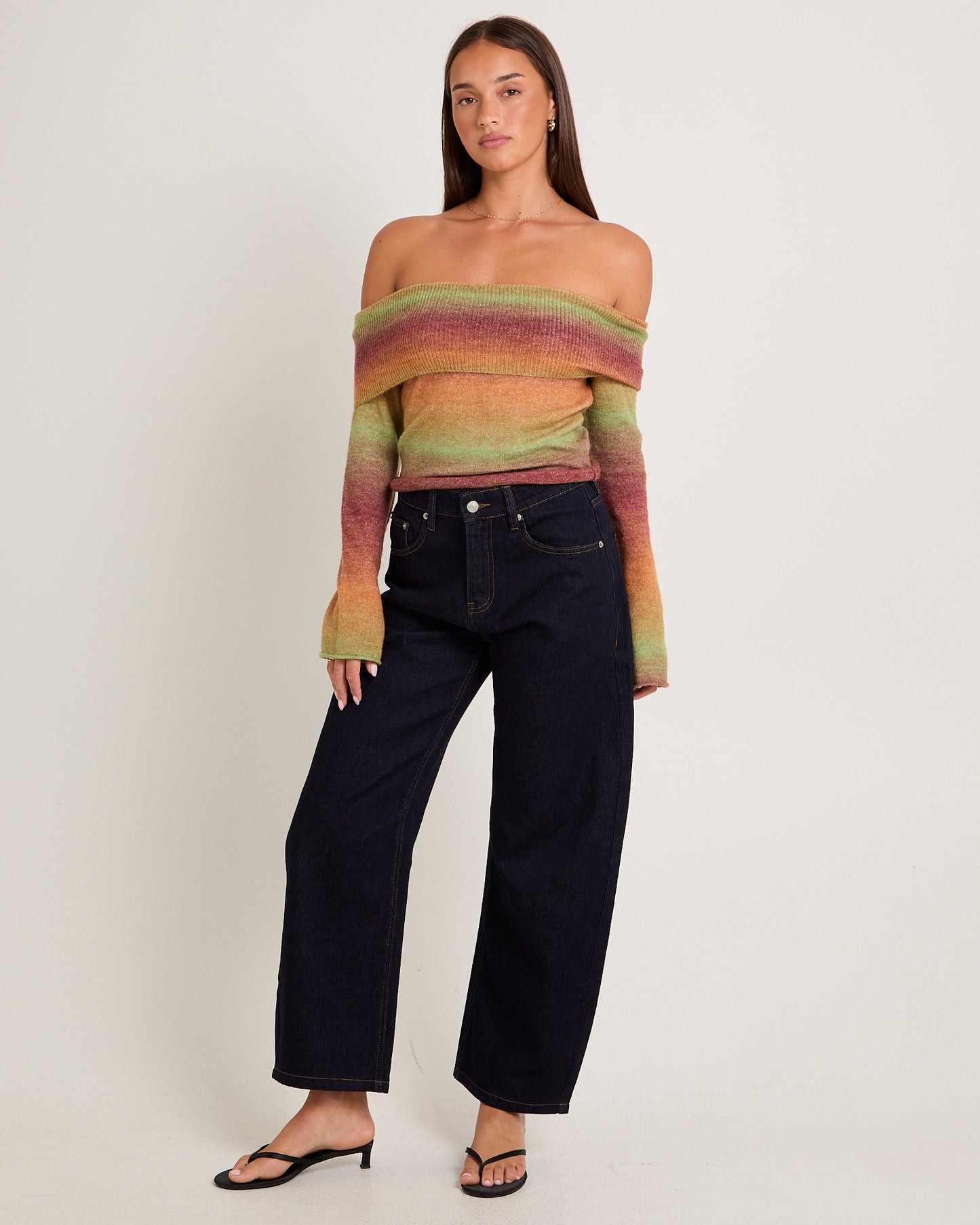 Orla Ombre Off Shoulder Knit