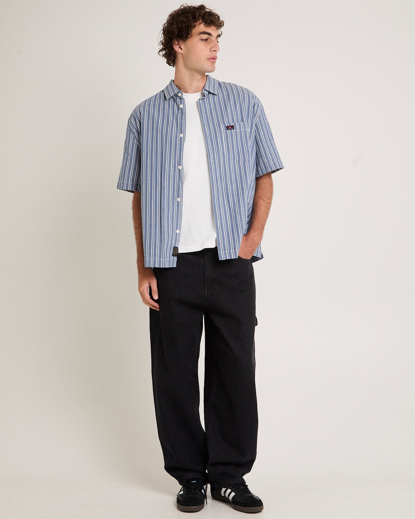 Kay Embroided Wide Leg Denim Pants