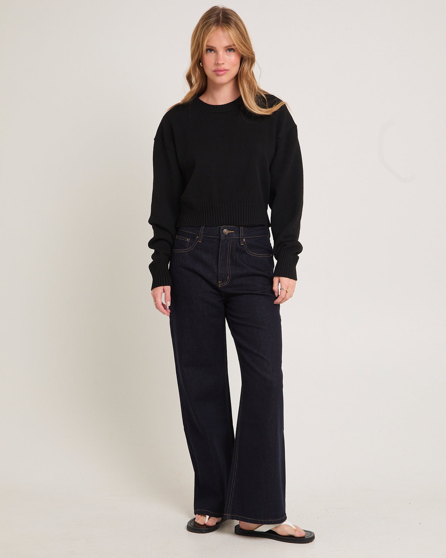 Tasmine Cropped Knit Sweater