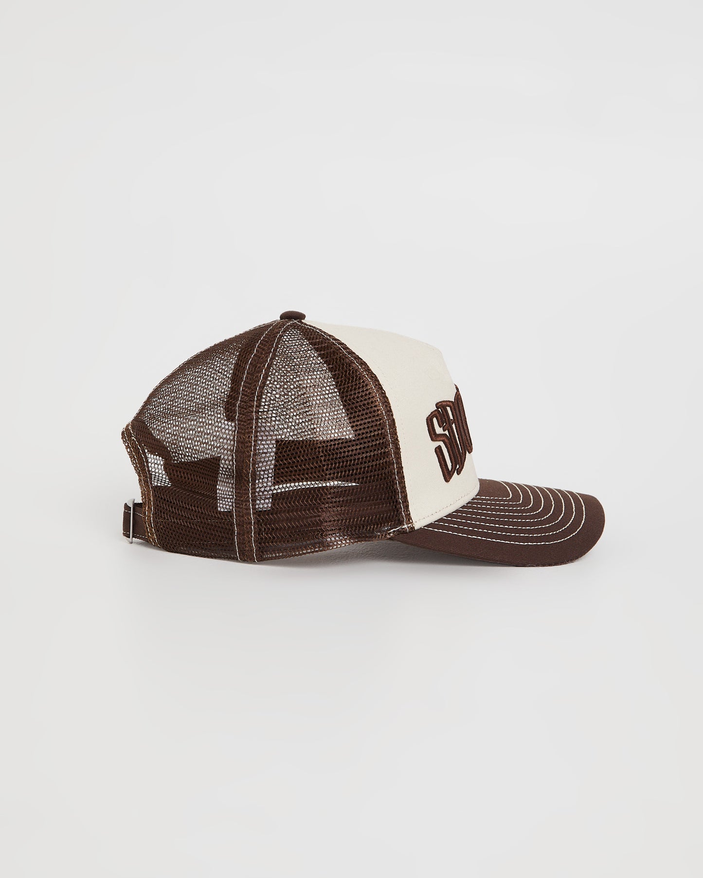 Mid-Block Curved Peak Trucker Cap