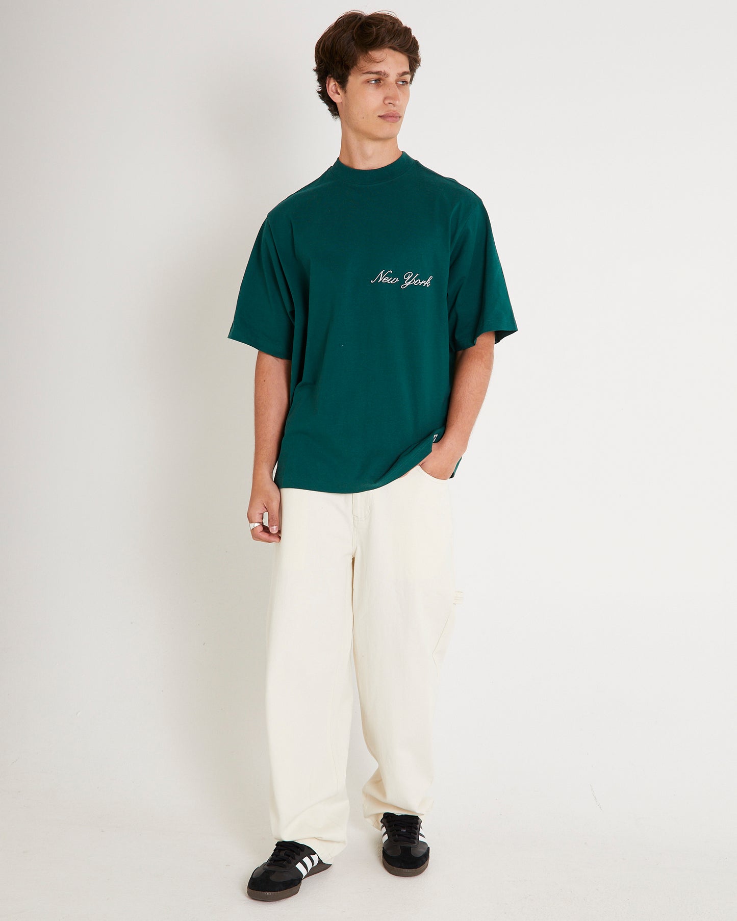 New York Yankees Script Boxy T-Shirt