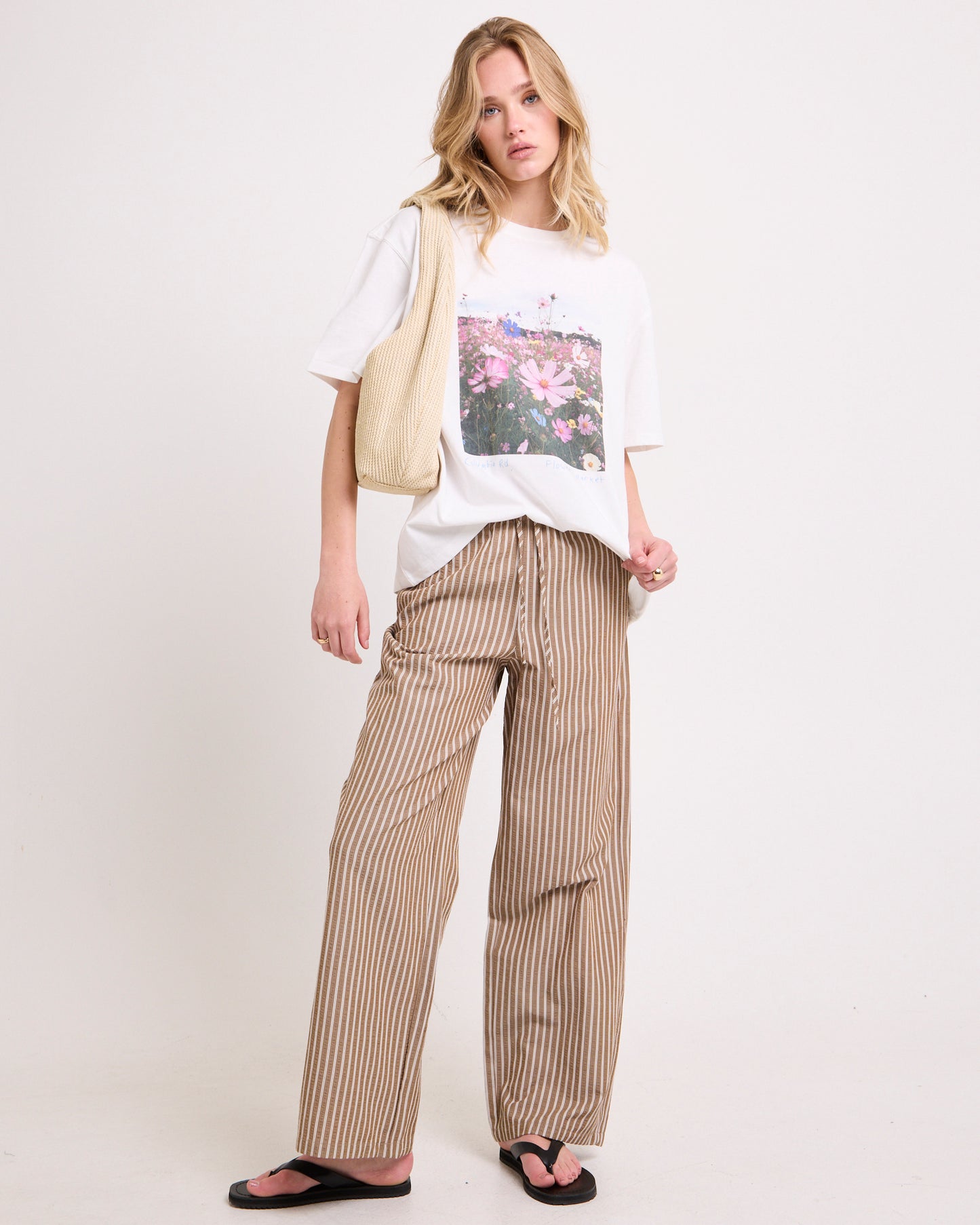 Floral Photo Print Boyfriend Tee