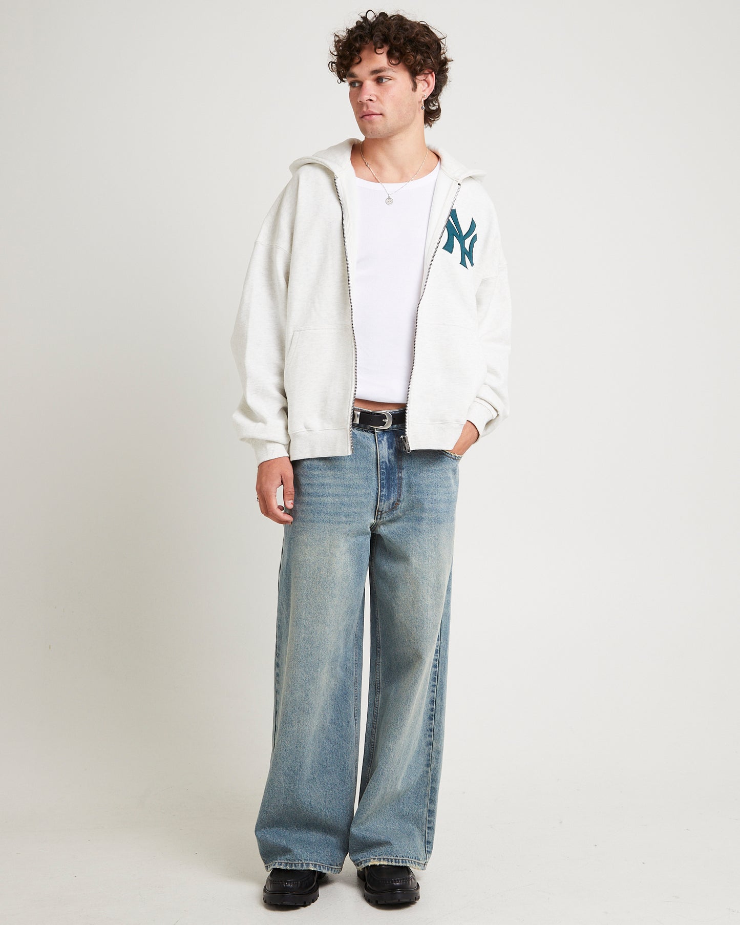 New York Yankees Arch FZ Boxy Hoodie