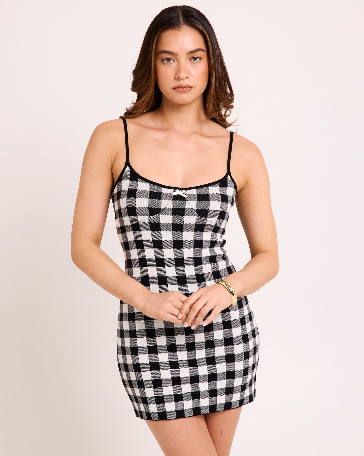 Eris Check Mini Dress
