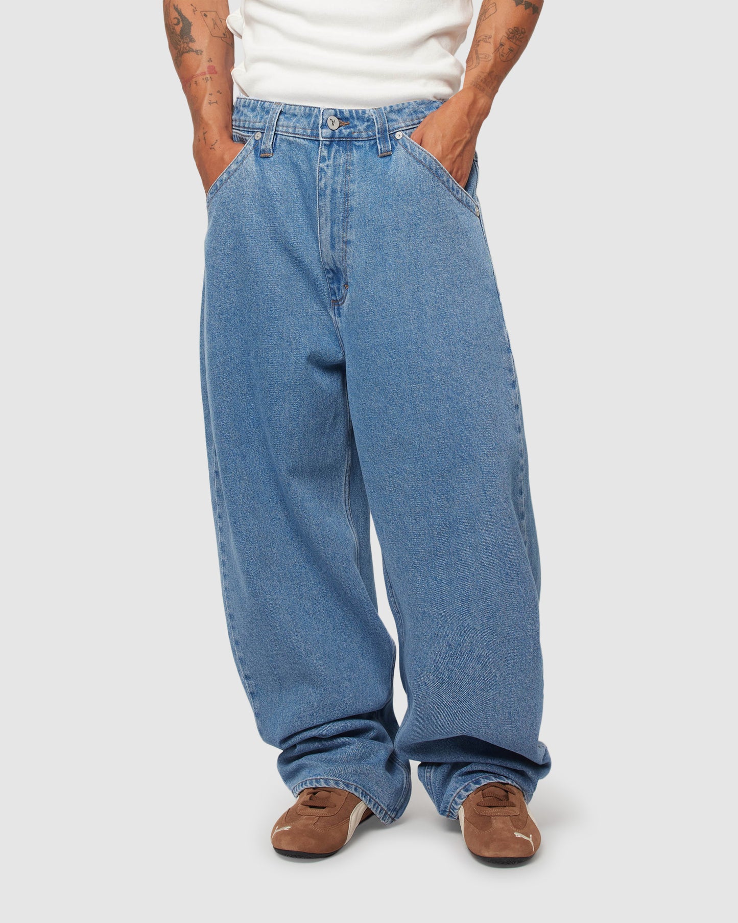 A6 Big Baggy Denim Jeans Corey Patch