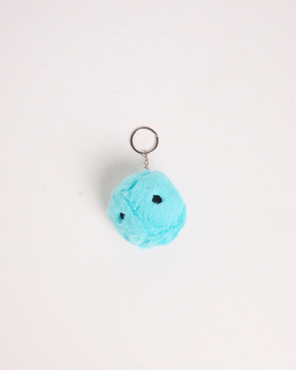 Fuzzy Dice Key Chain AQUA