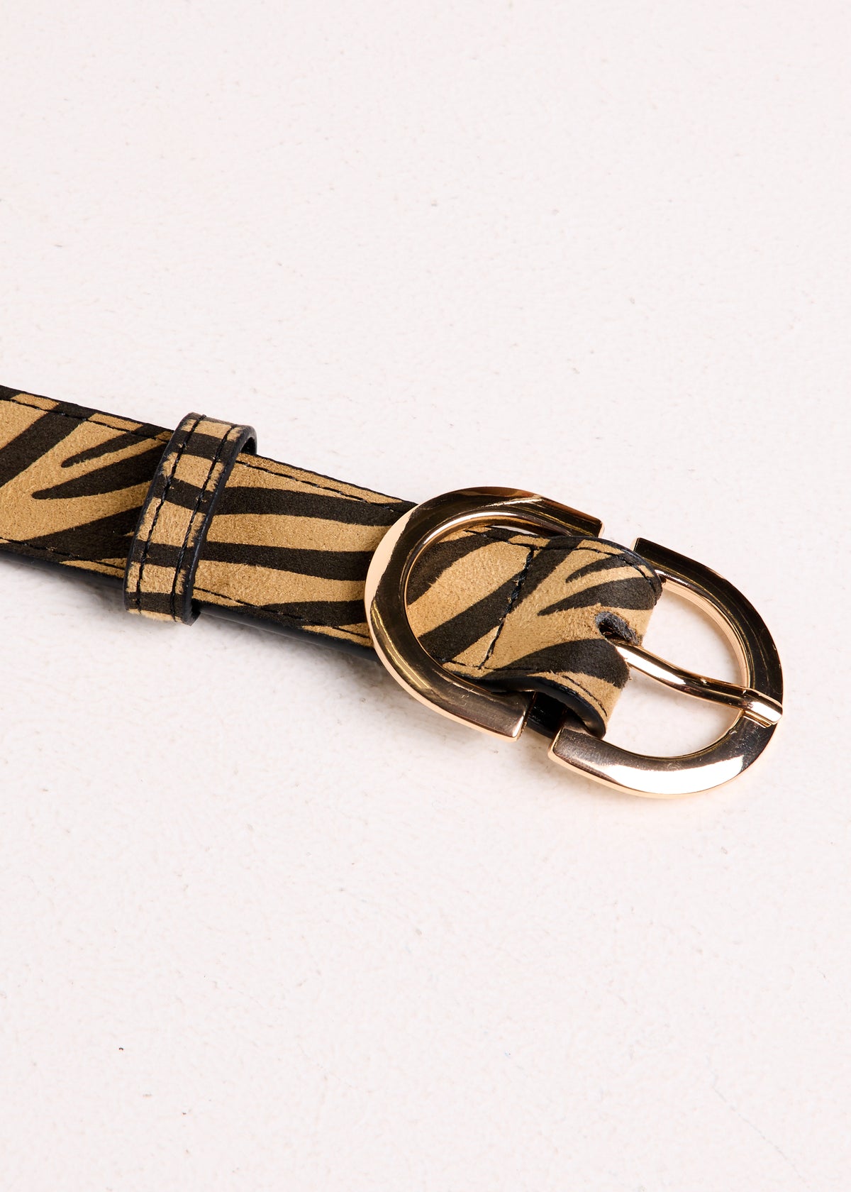 Zuri Zebra Printed Belt PRINT