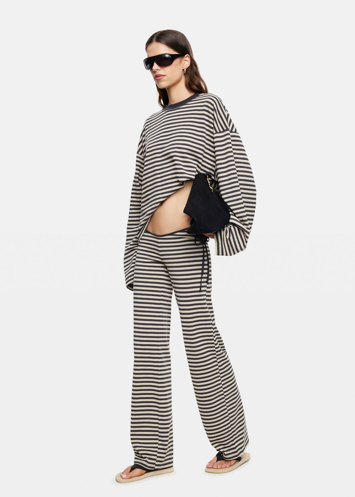 Bloom Long Sleeve Stripe Top SLATE STRIPE