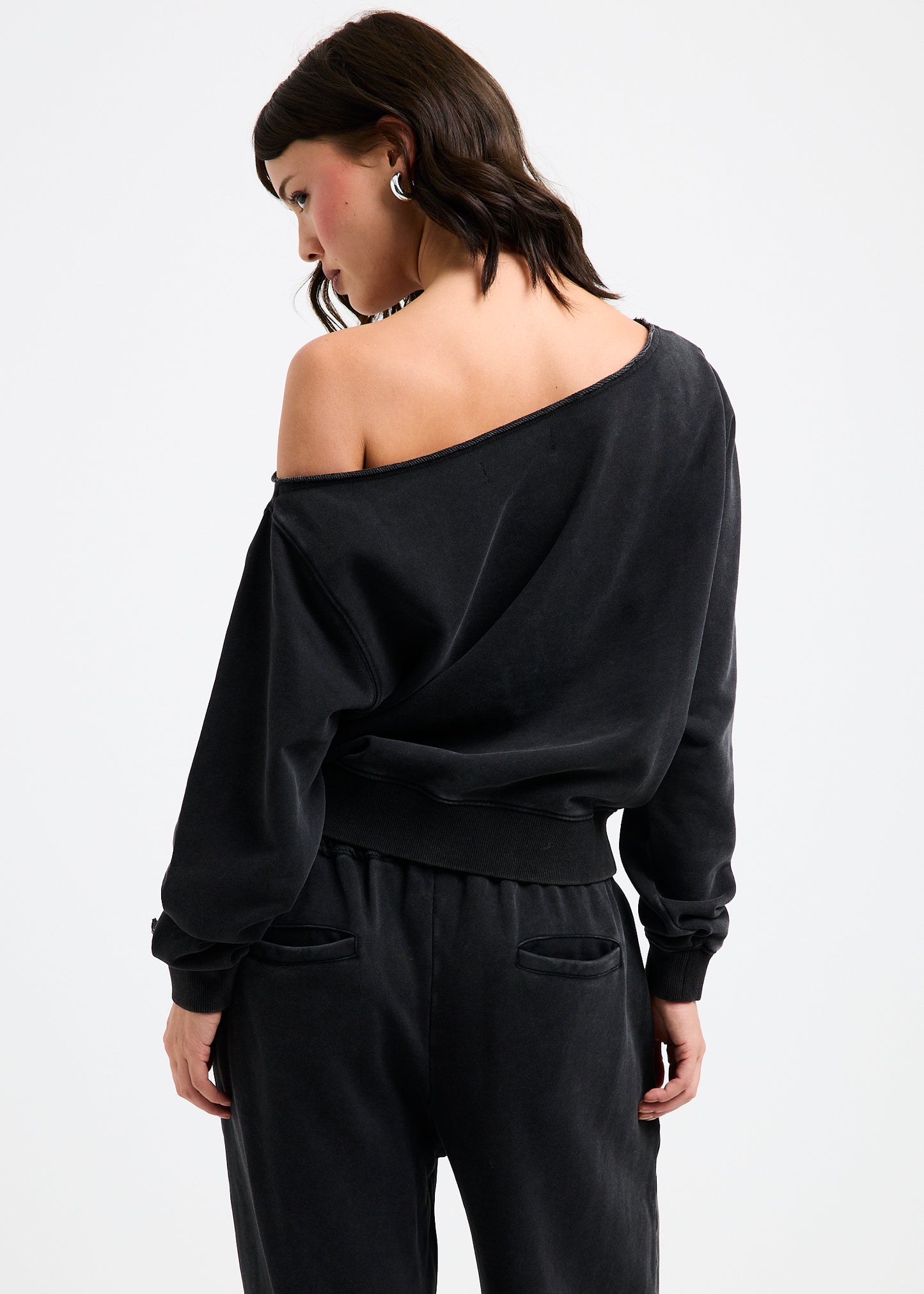 Hana Off Shoulder Fleece Jumper