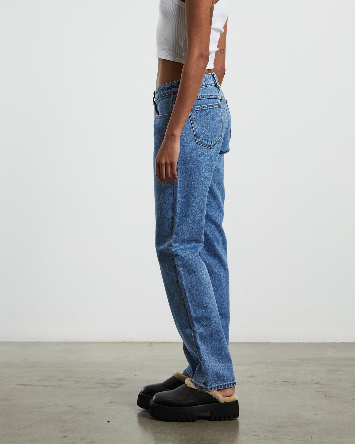 A 99 Low Rise Straight Denim Jeans