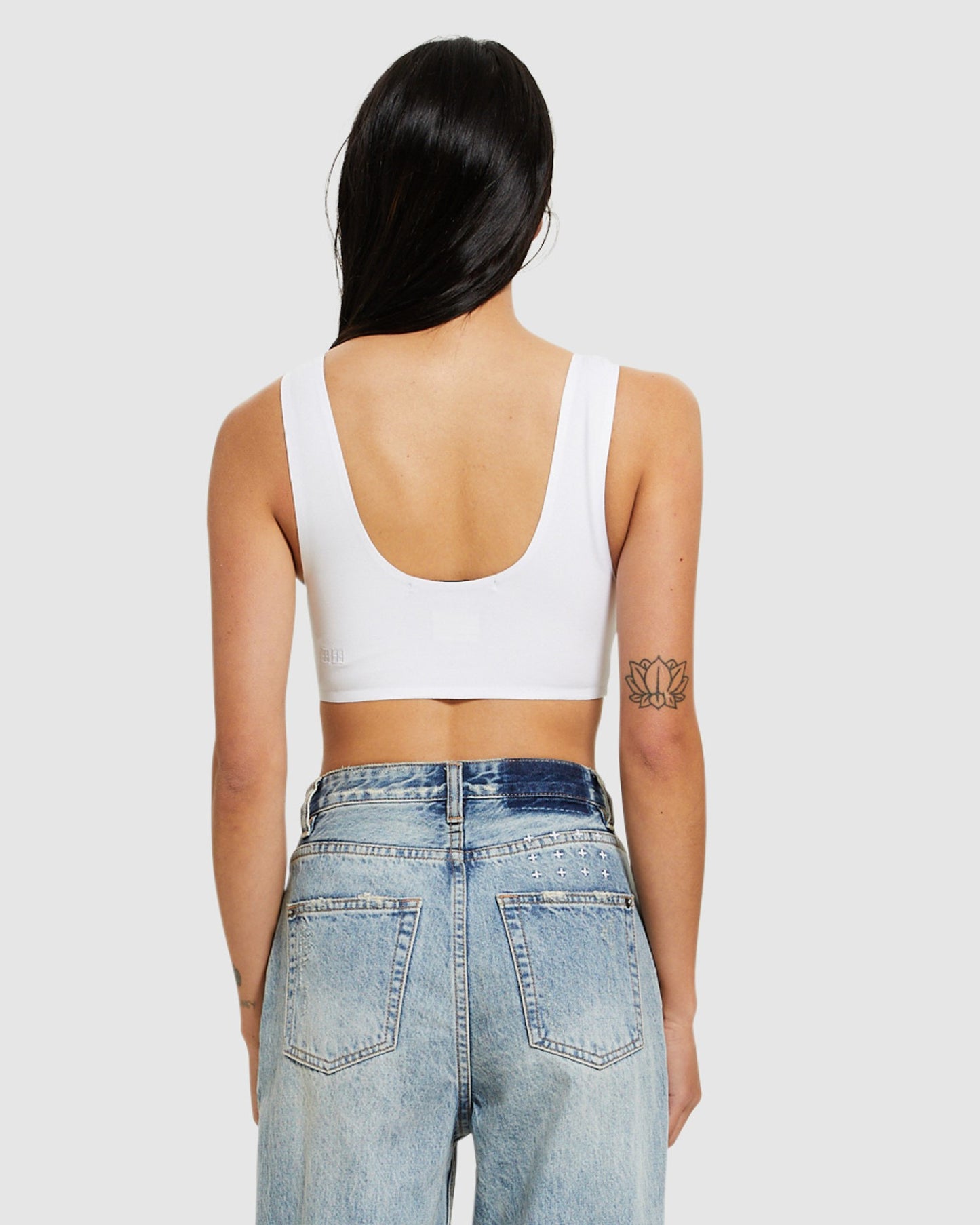 Bodkon Crop Tank Top White