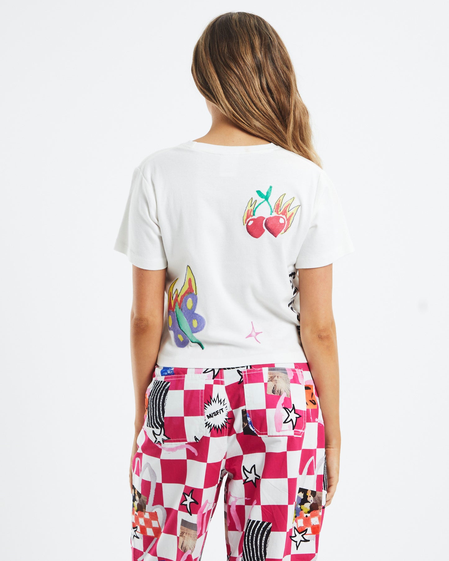Fairies Out Rib Tee Washed White