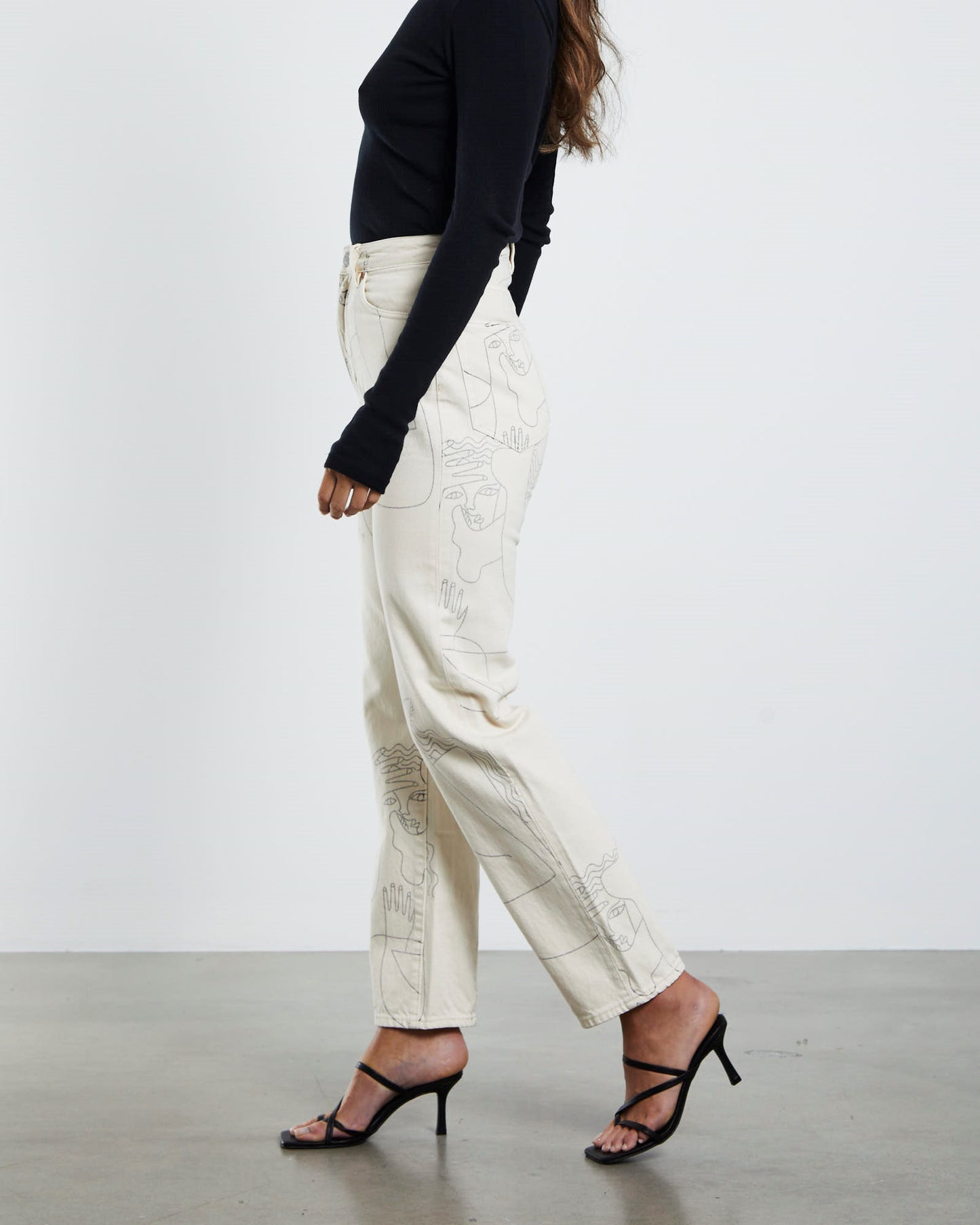 Nico Straight Jeans Jessalyn Art Off White