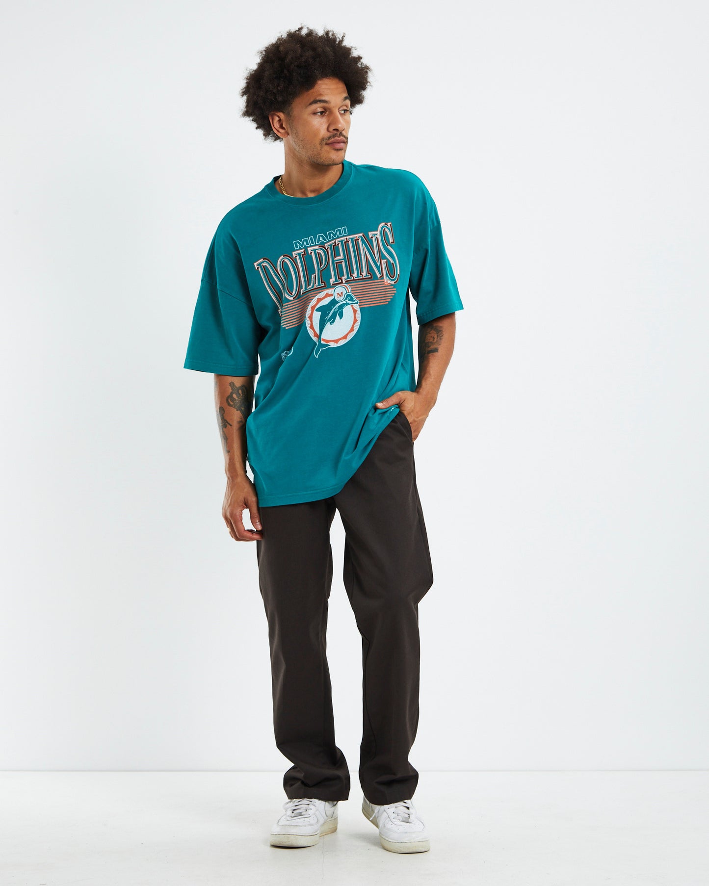 Underscore T-Shirt Dolphins Faded Teal
