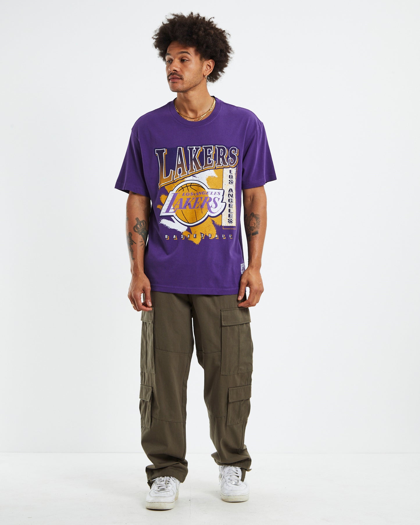 Los Angeles Lakers Brush Off T-Shirt Lakers Purple