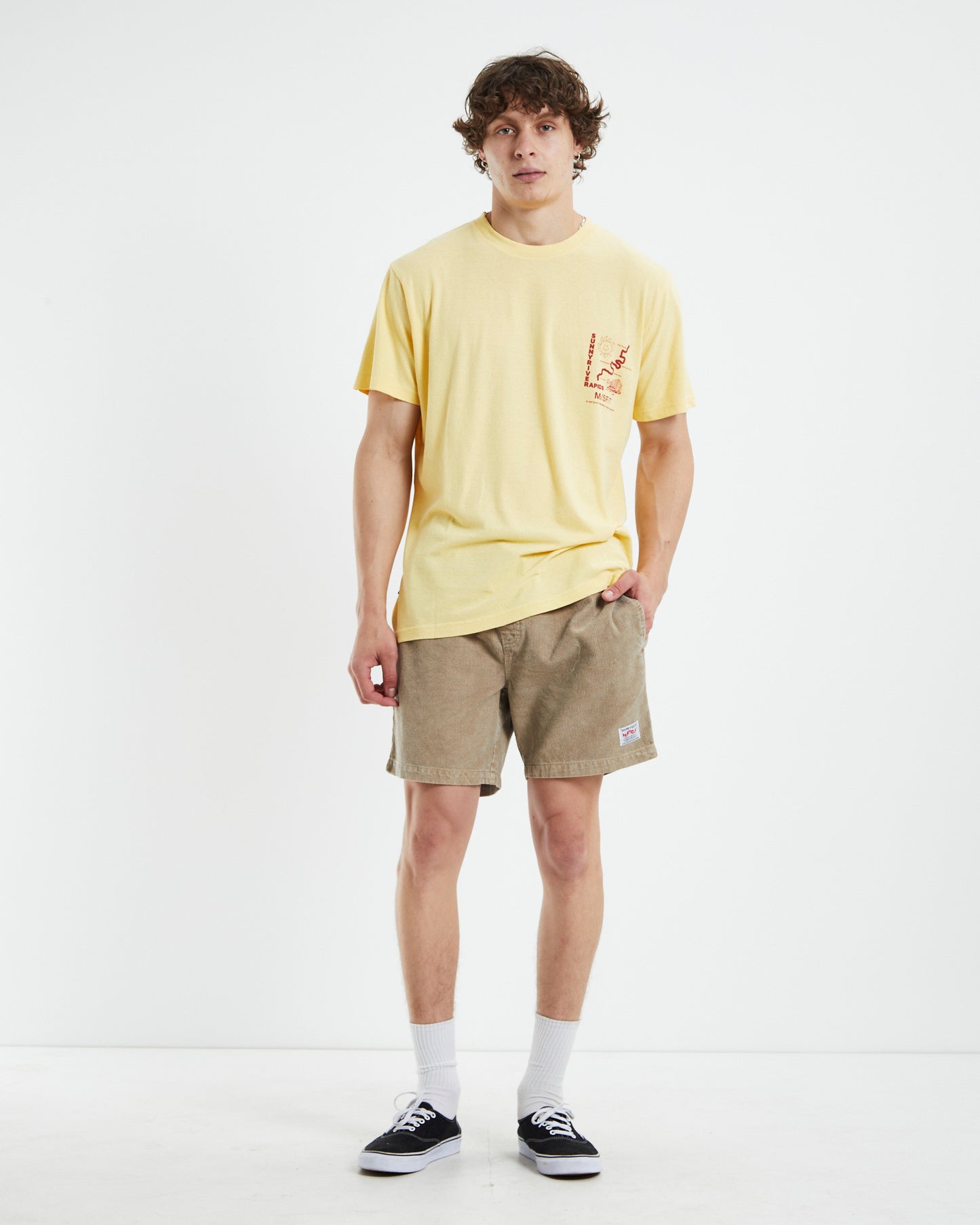 Sunny Rapids 50/50 T-Shirt Pigment Dusty Lemon Yellow