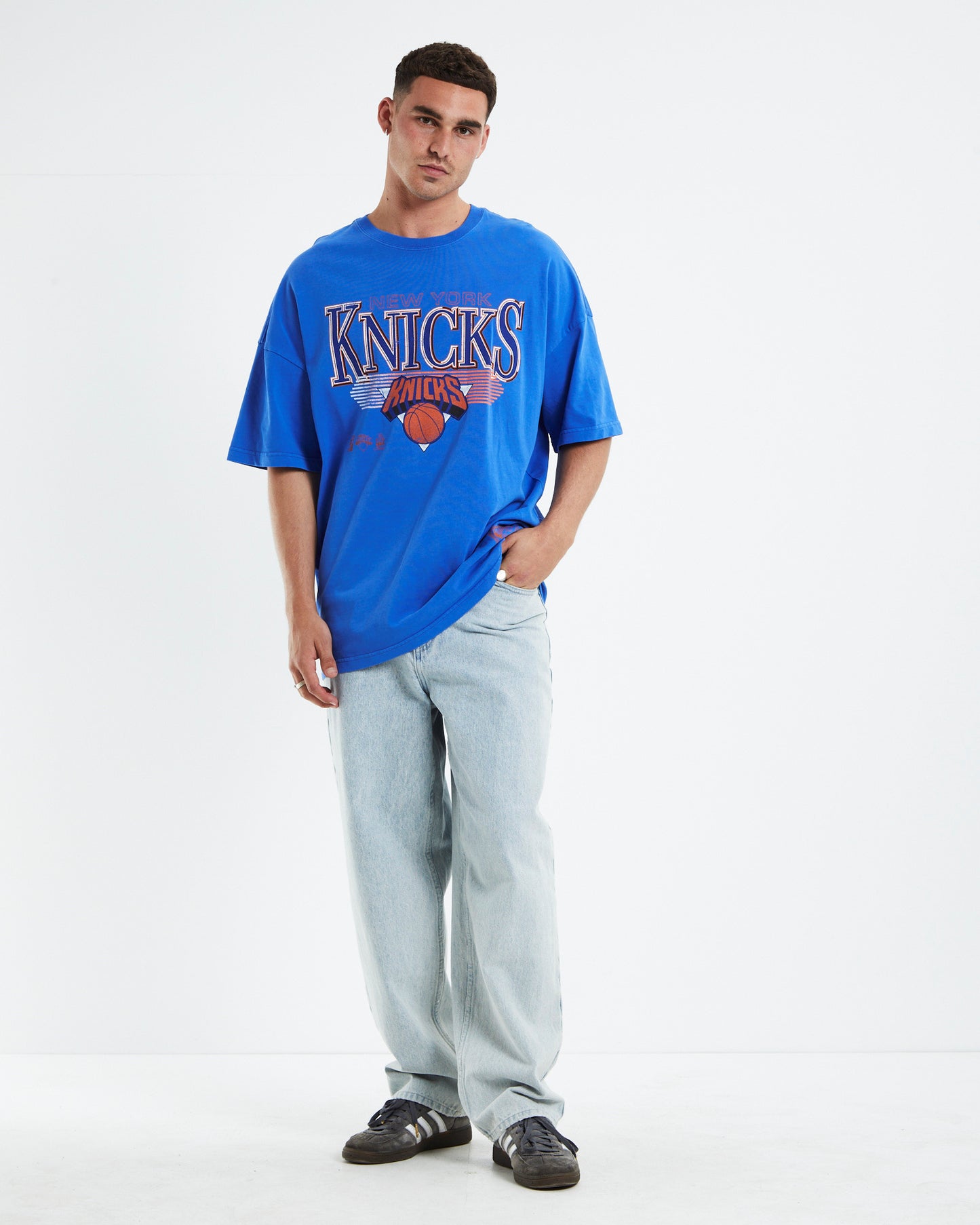 Underscore T-Shirt Knicks Faded Royal Blue