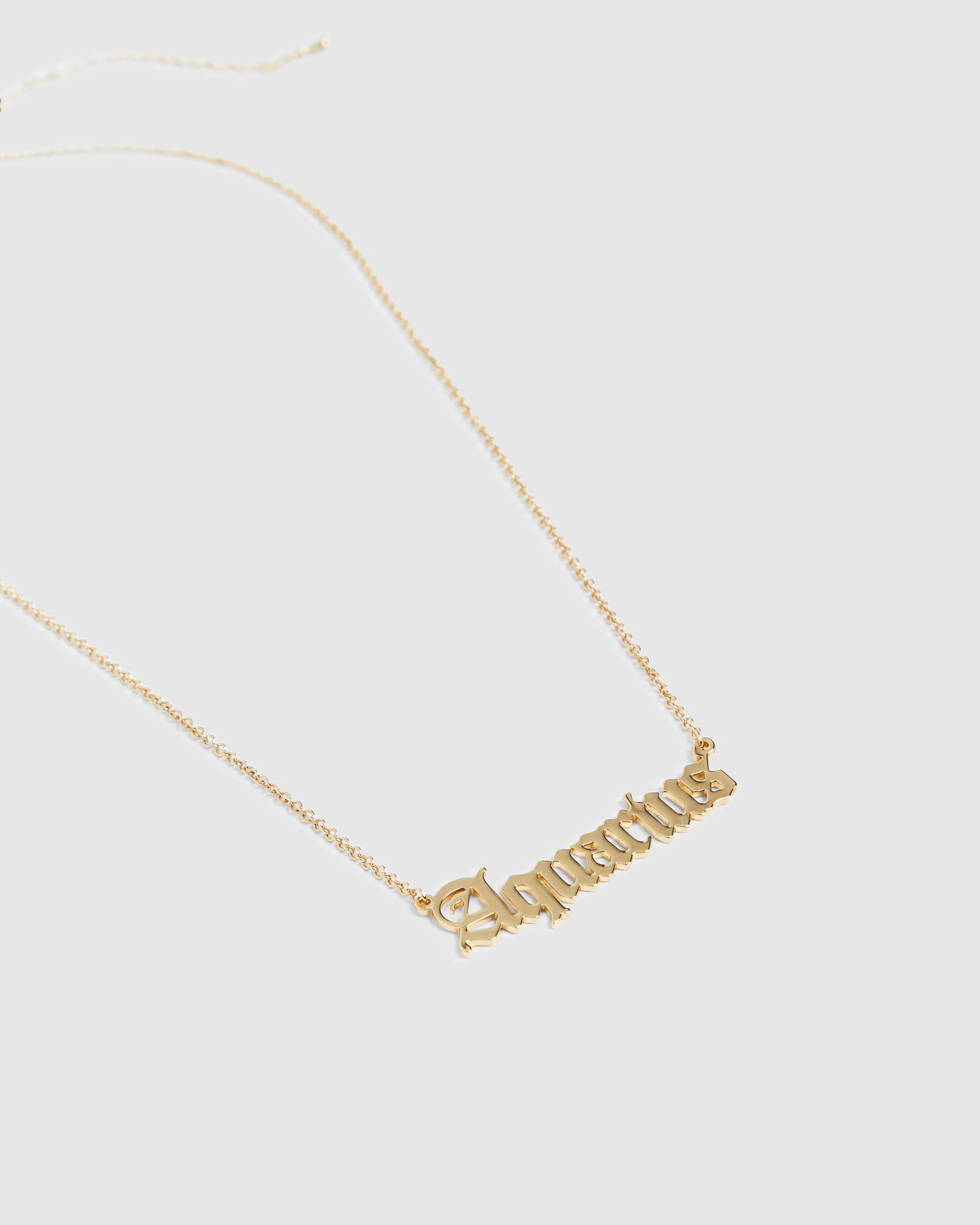 14k Aquarius Star Sign Necklace