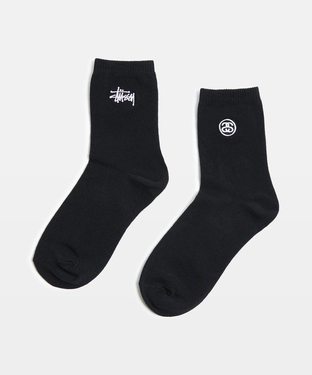 Womens Graffiti Crew Sock 3 Pack Black BLACK