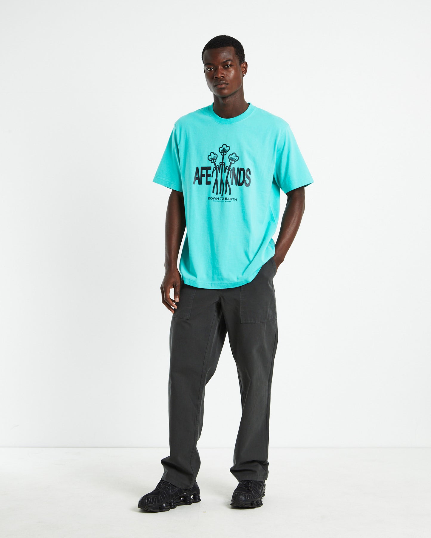 Grooves T-Shirt Jade Blue