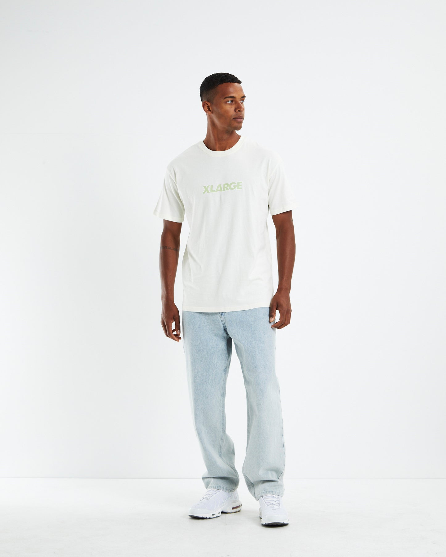 Text Logo Short Sleeve T-Shirt Ivory White