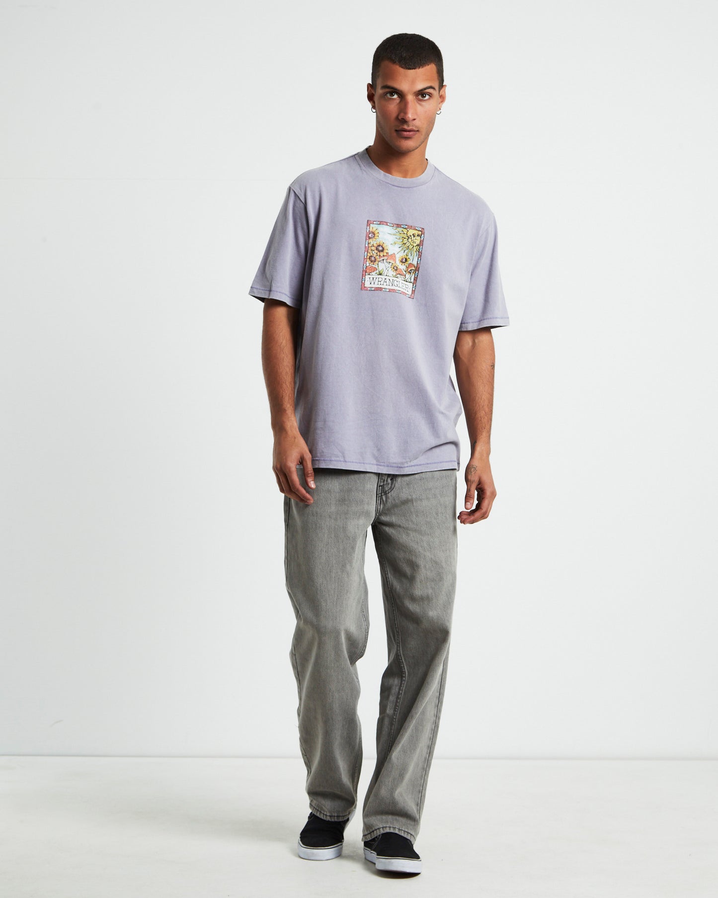 Fortunes Baggy Short Sleeve T-Shirt Cloudy Purple