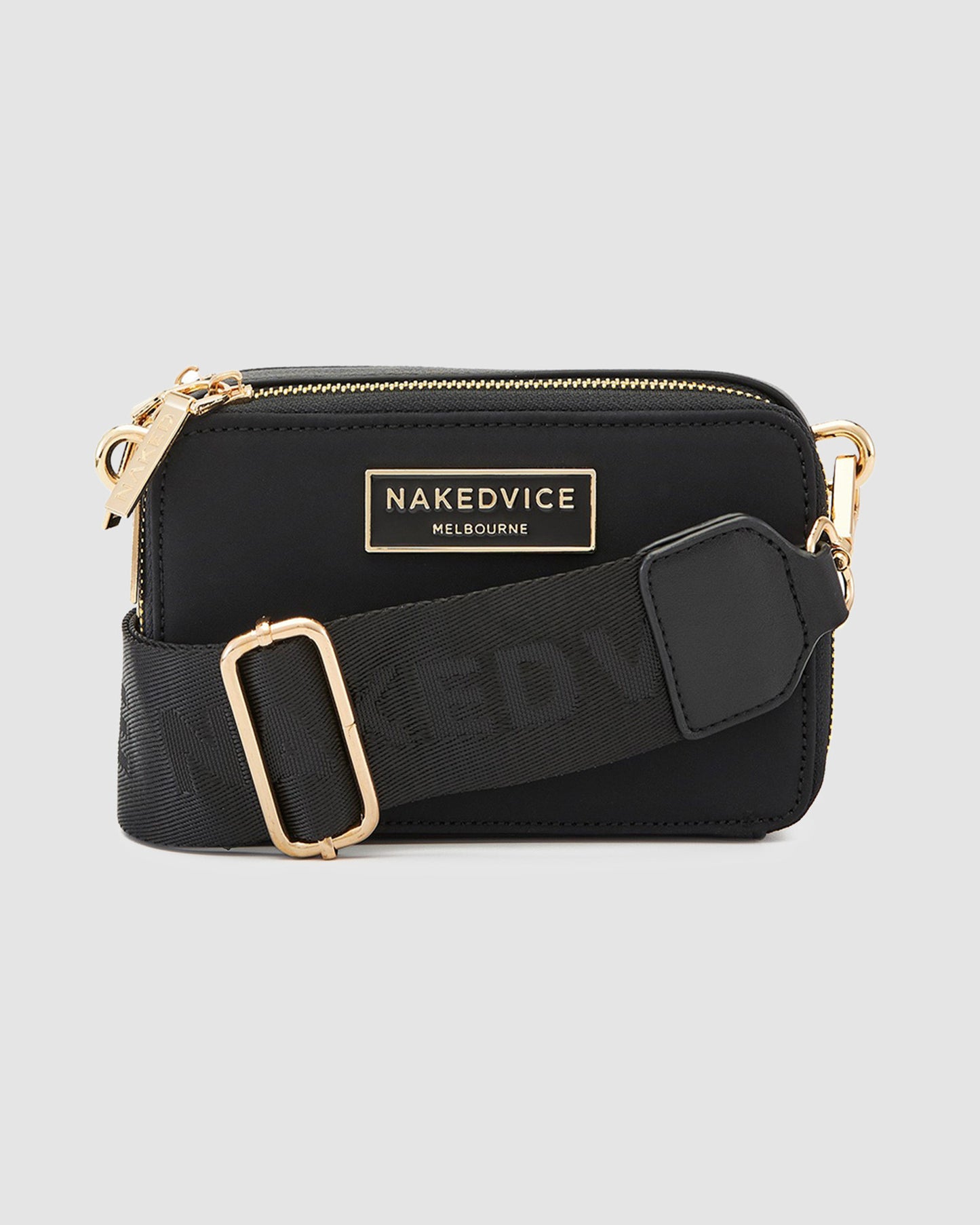 The Lexie Nylon Bag Black/Gold