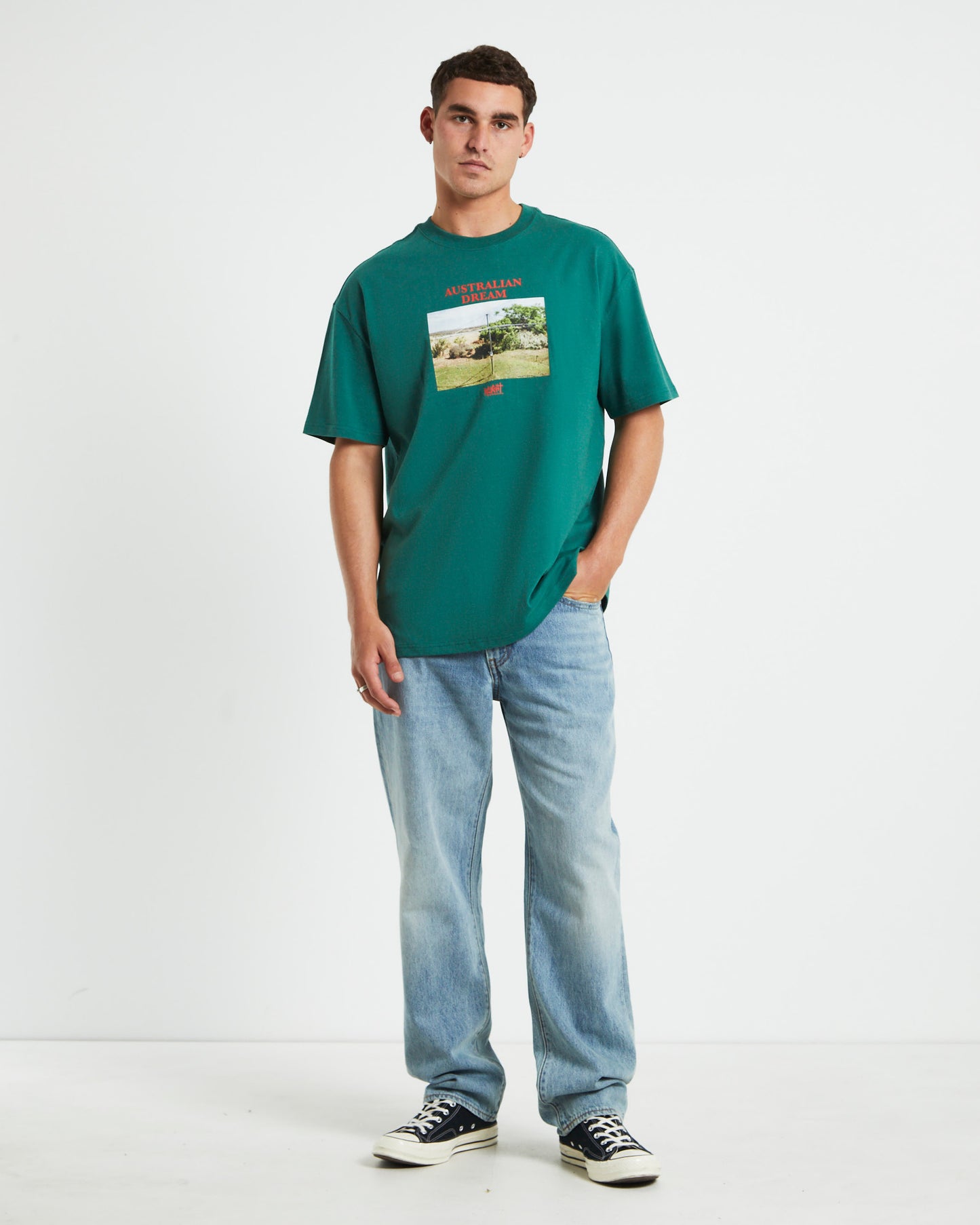 Australian Dream Short Sleeve T-Shirt in Green