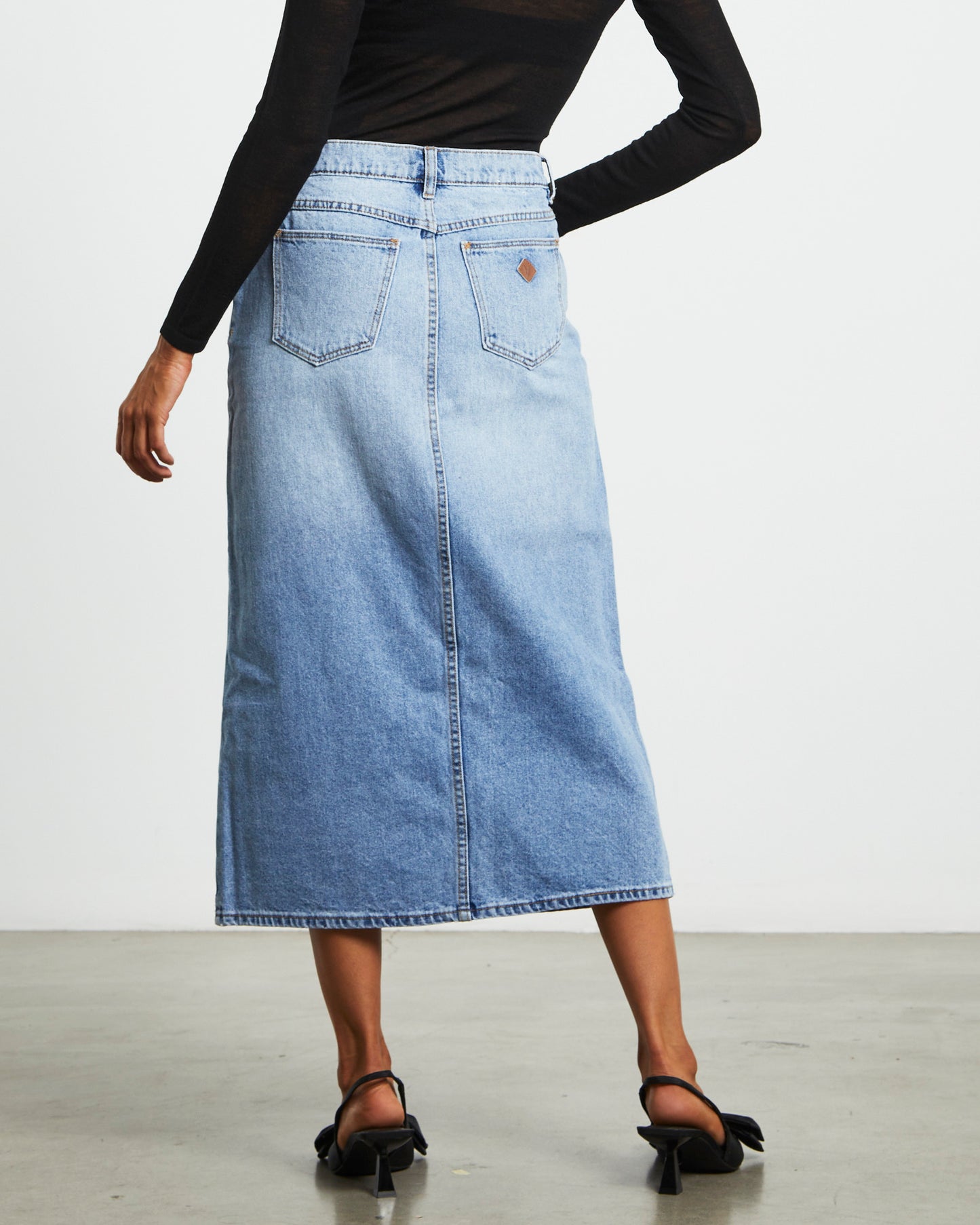 99 Low Denim Maxi Skirt Sylvie