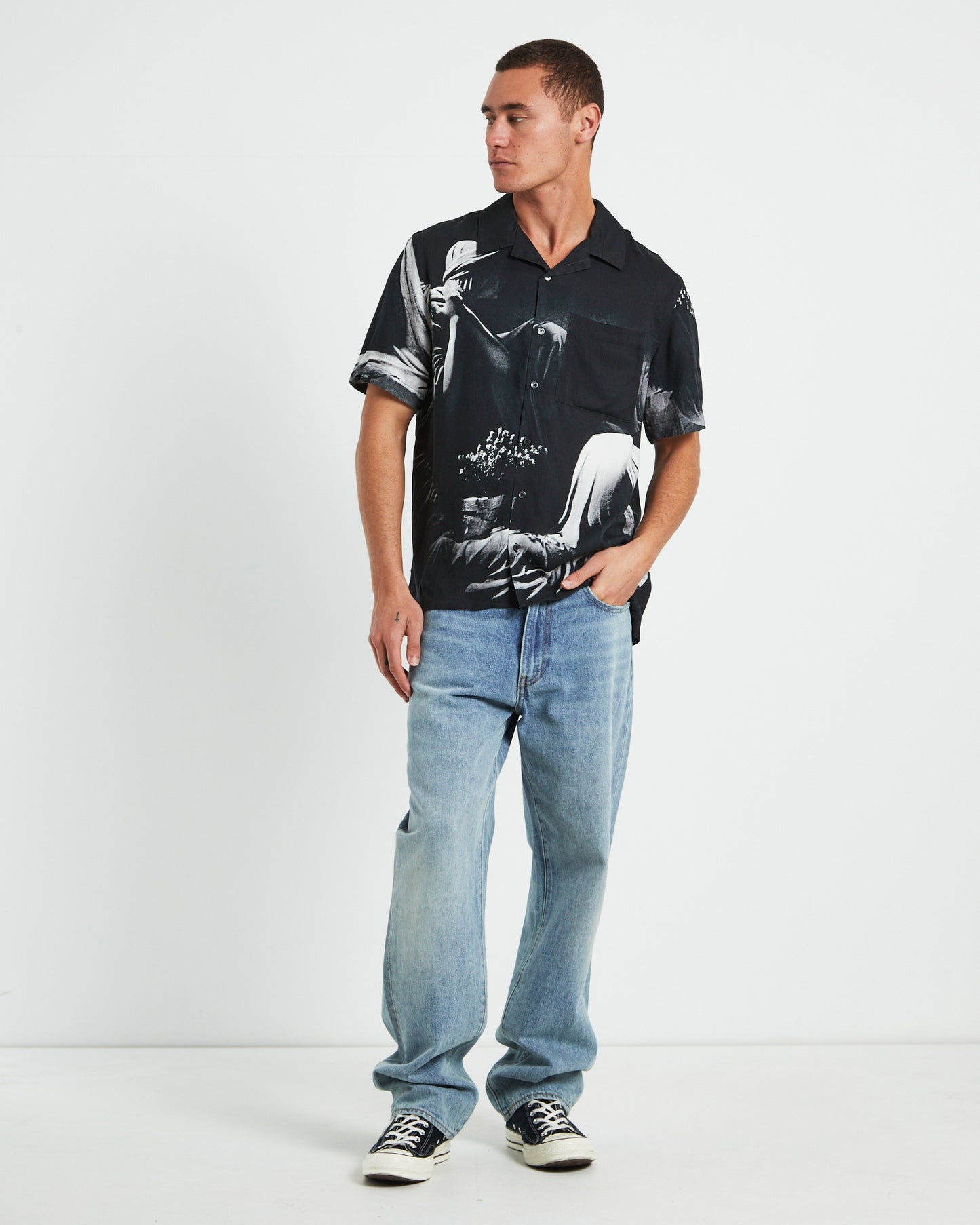 Joy Division Closer Short Sleeve Shirt in Black