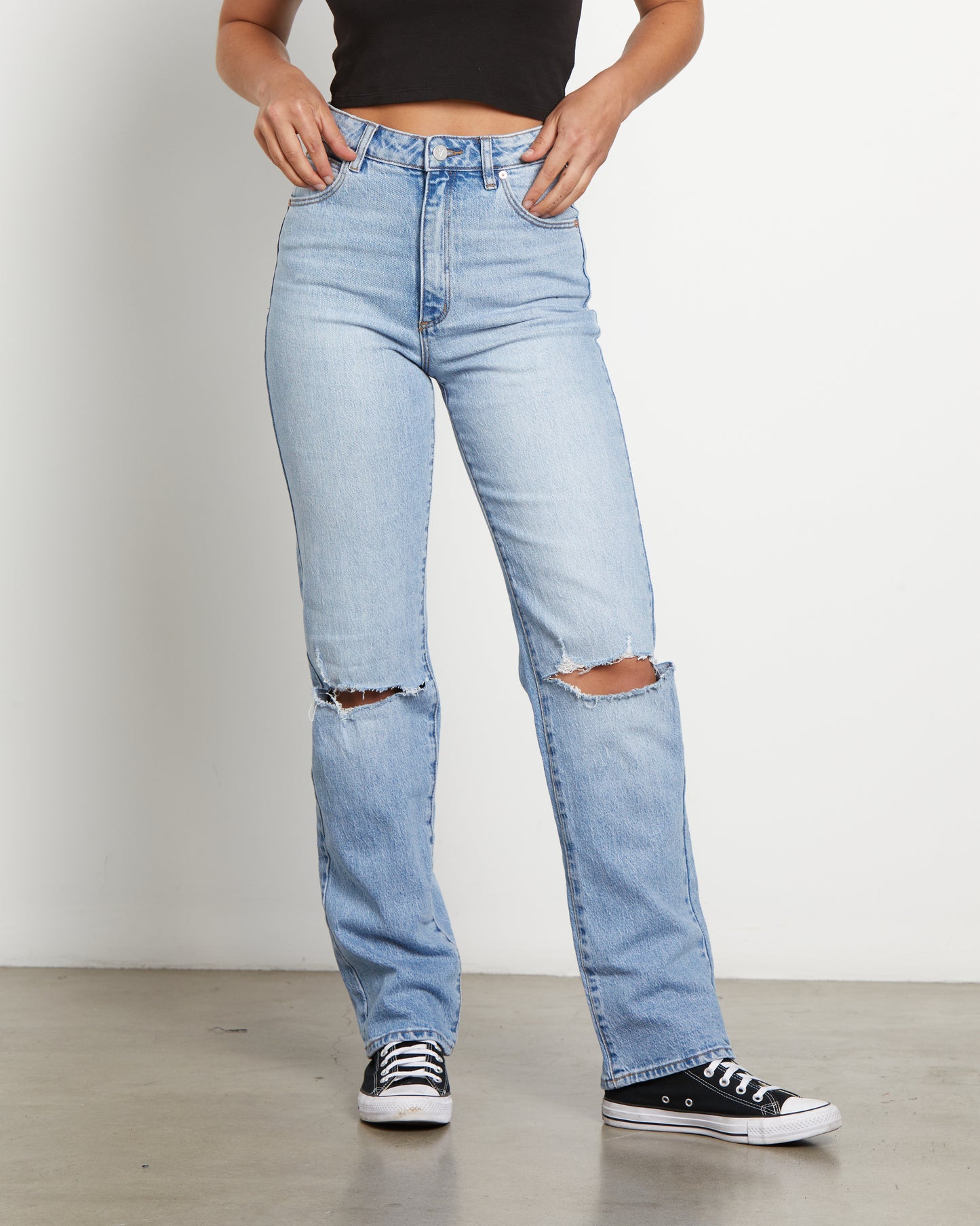 94 High Straight Denim Jeans Juno Rip