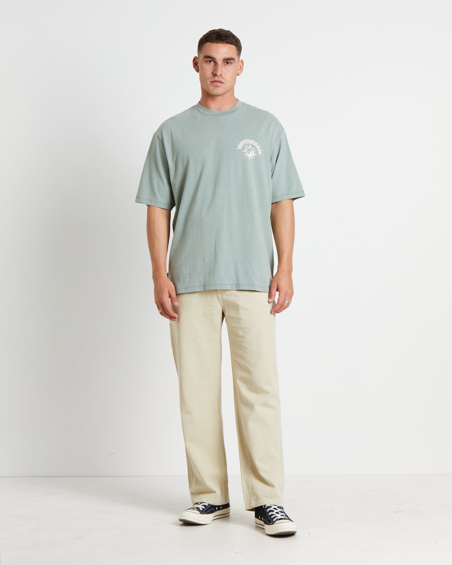 Sun Yin Slacker Short Sleeve T-Shirt in Washed Jade