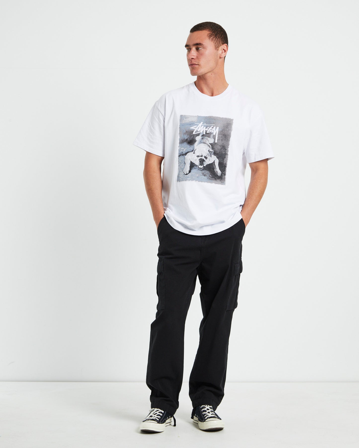 Bulldog Heavyweight Short Sleeve T-Shirt in White