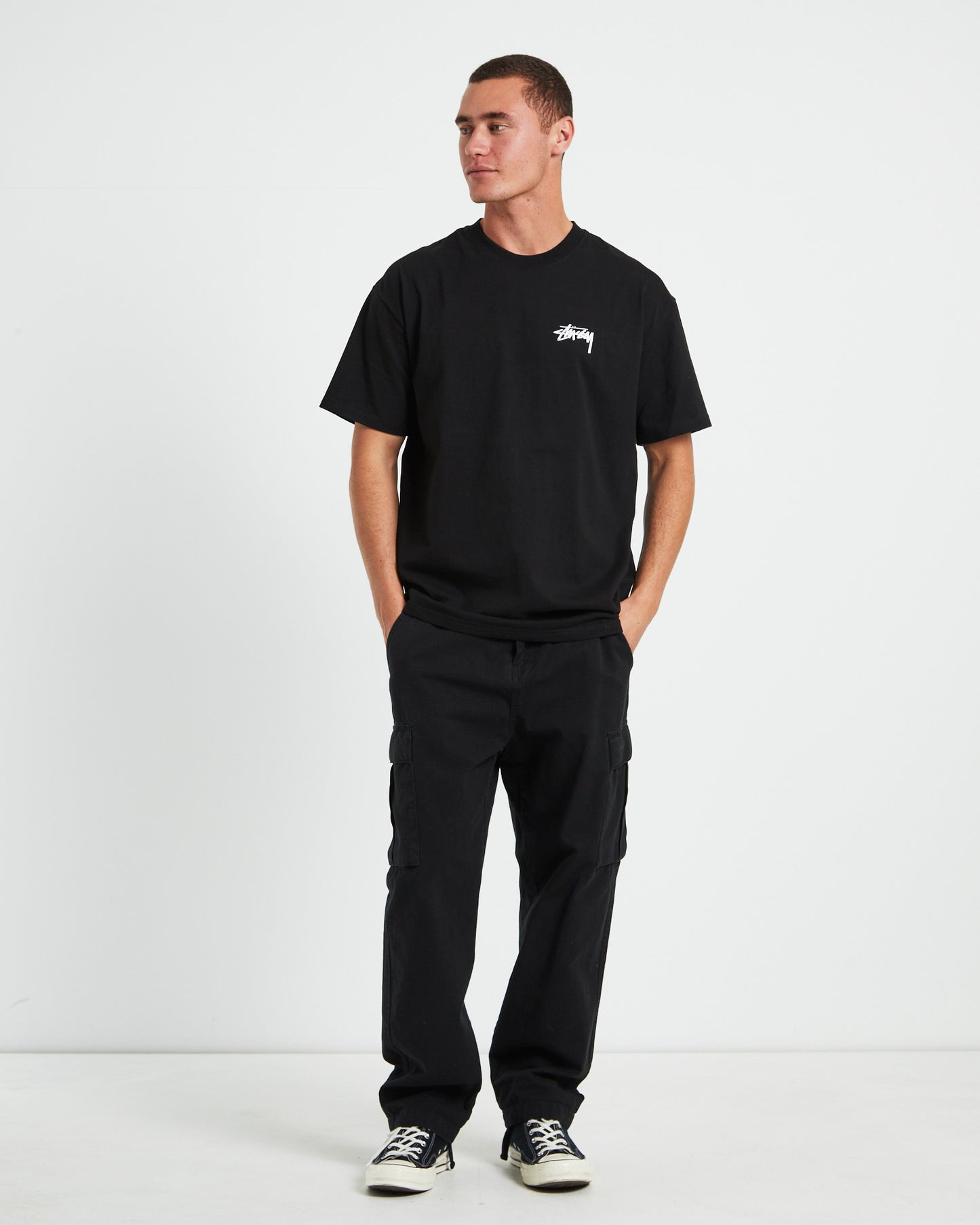 Low Tide Heavyweight Short Sleeve T-Shirt in Black