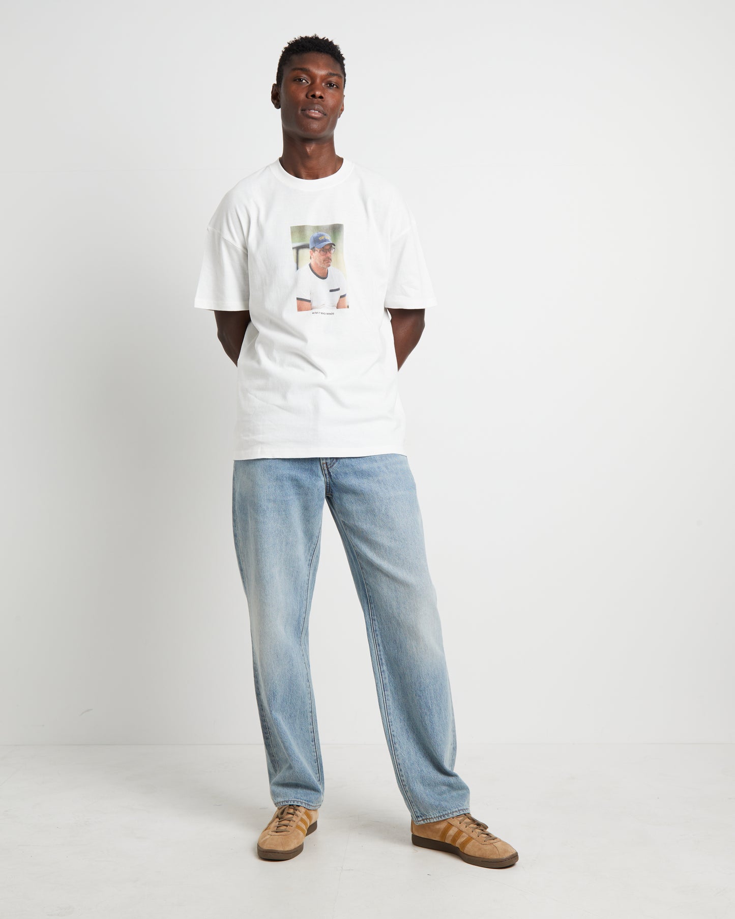 Jon Short Sleeve T-Shirt in Solid Washed White
