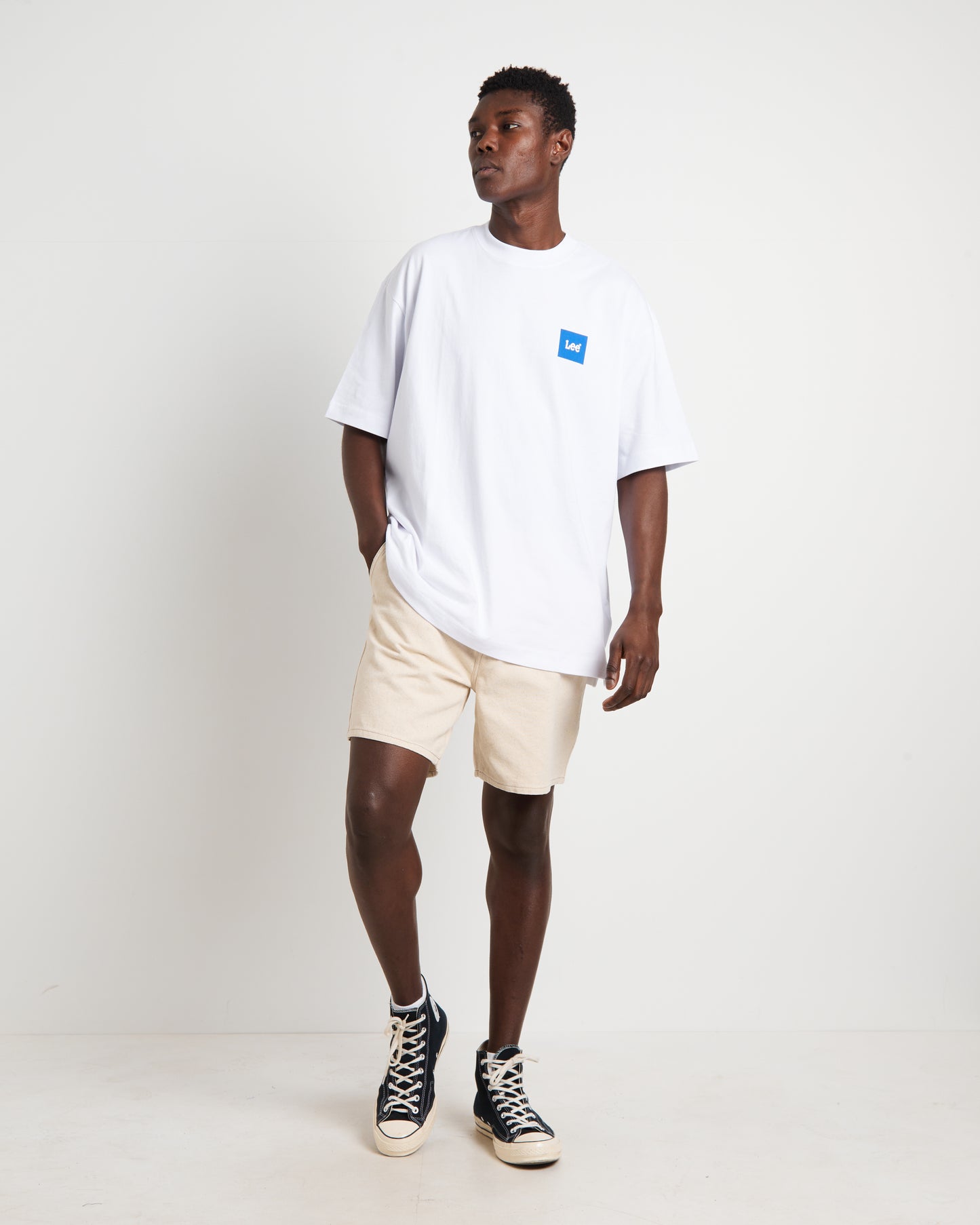 Lee Worker Shorts in Ecru Static