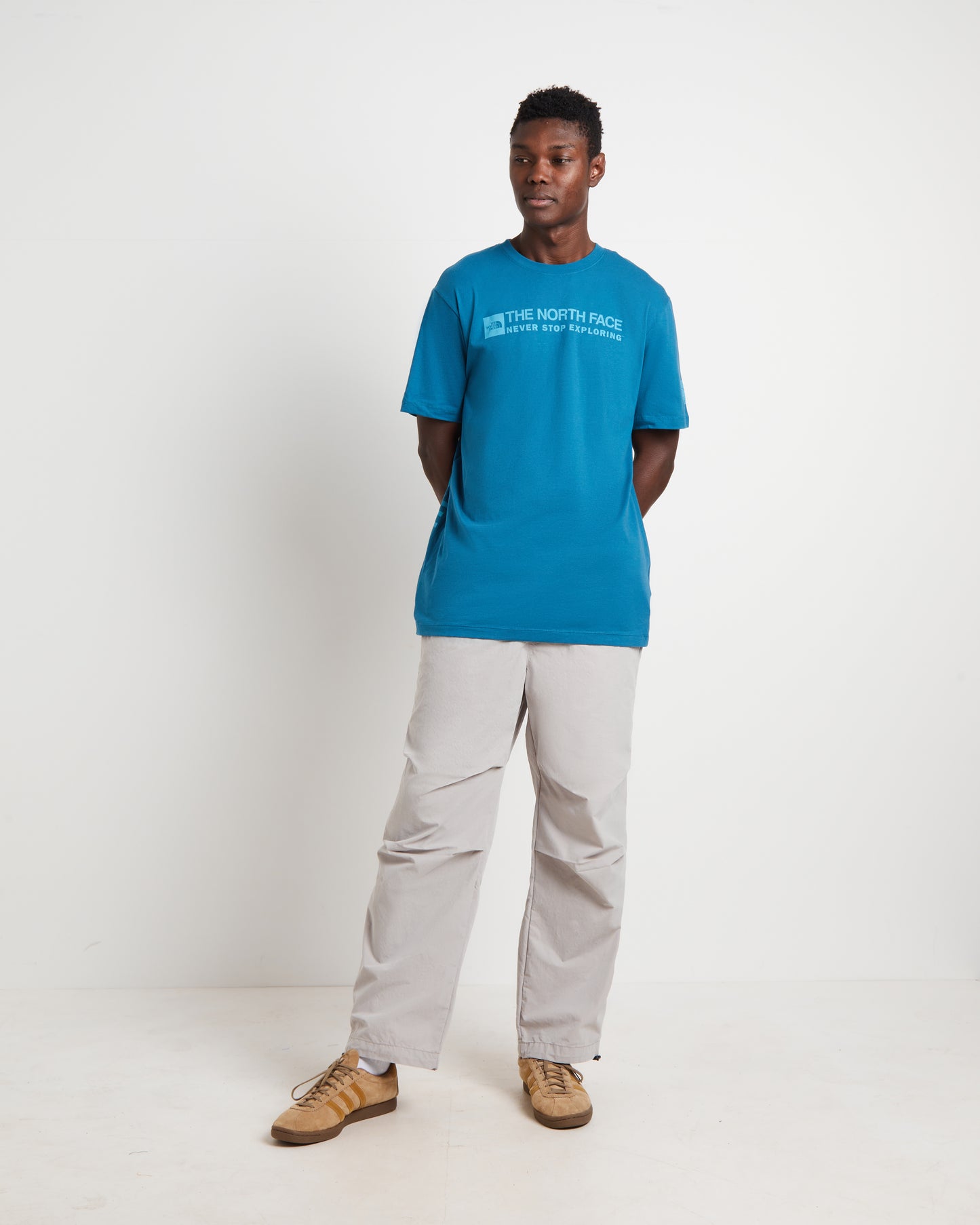 Short Sleeve Brand Proud T-Shirt in Blue Coral