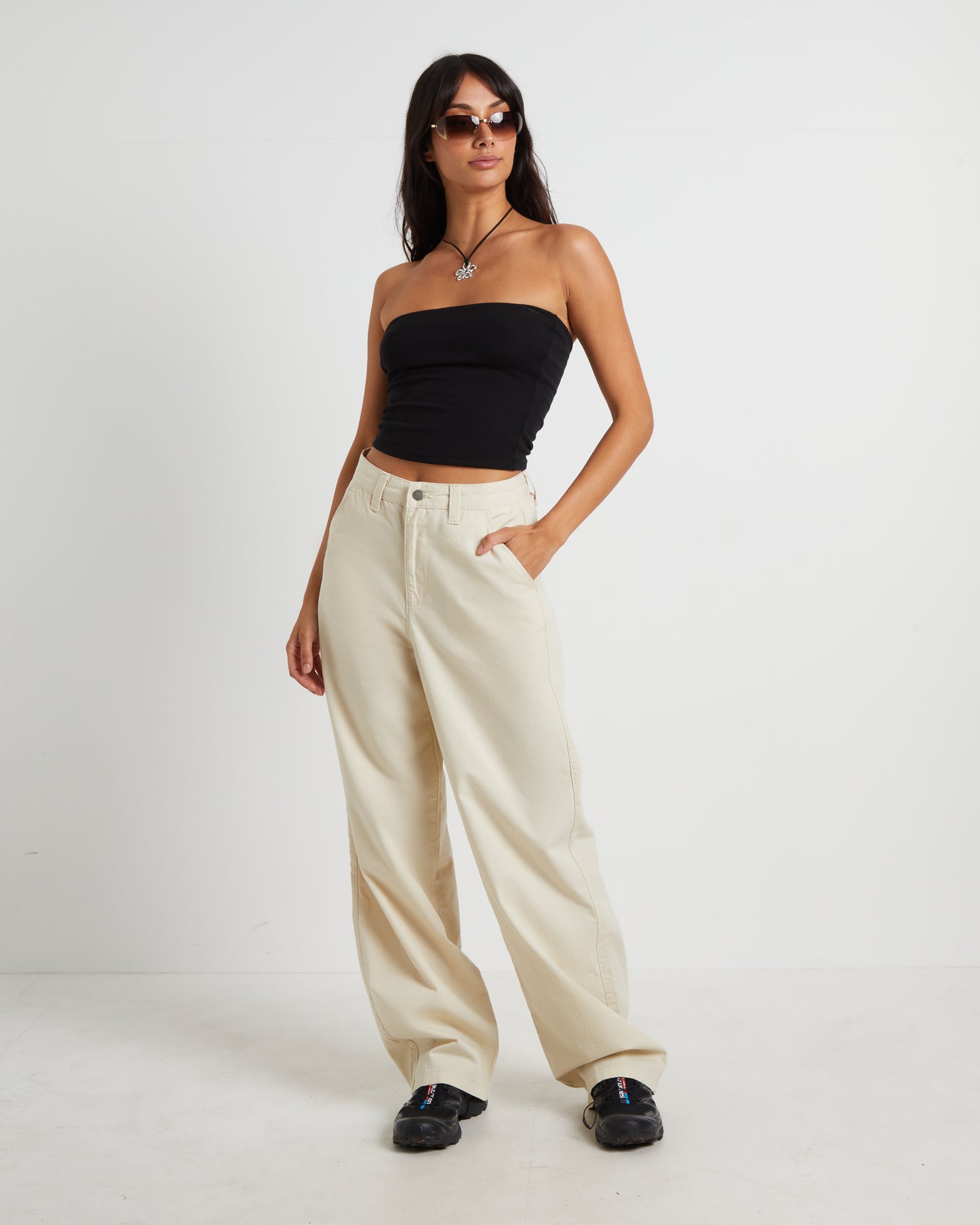 Donna Cargo Pant in Bone Ripstop