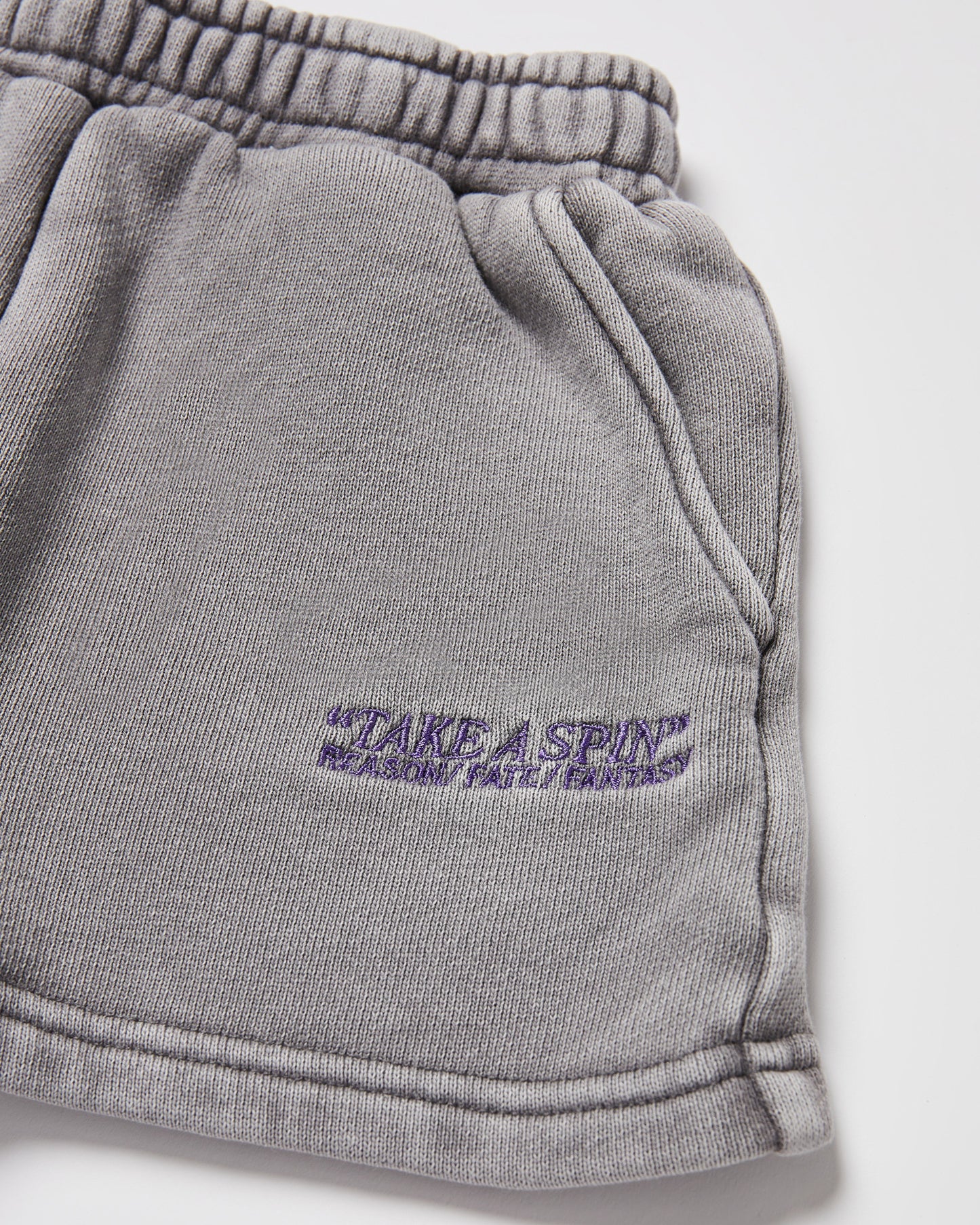 Girls Dive Fleece Short in Grey