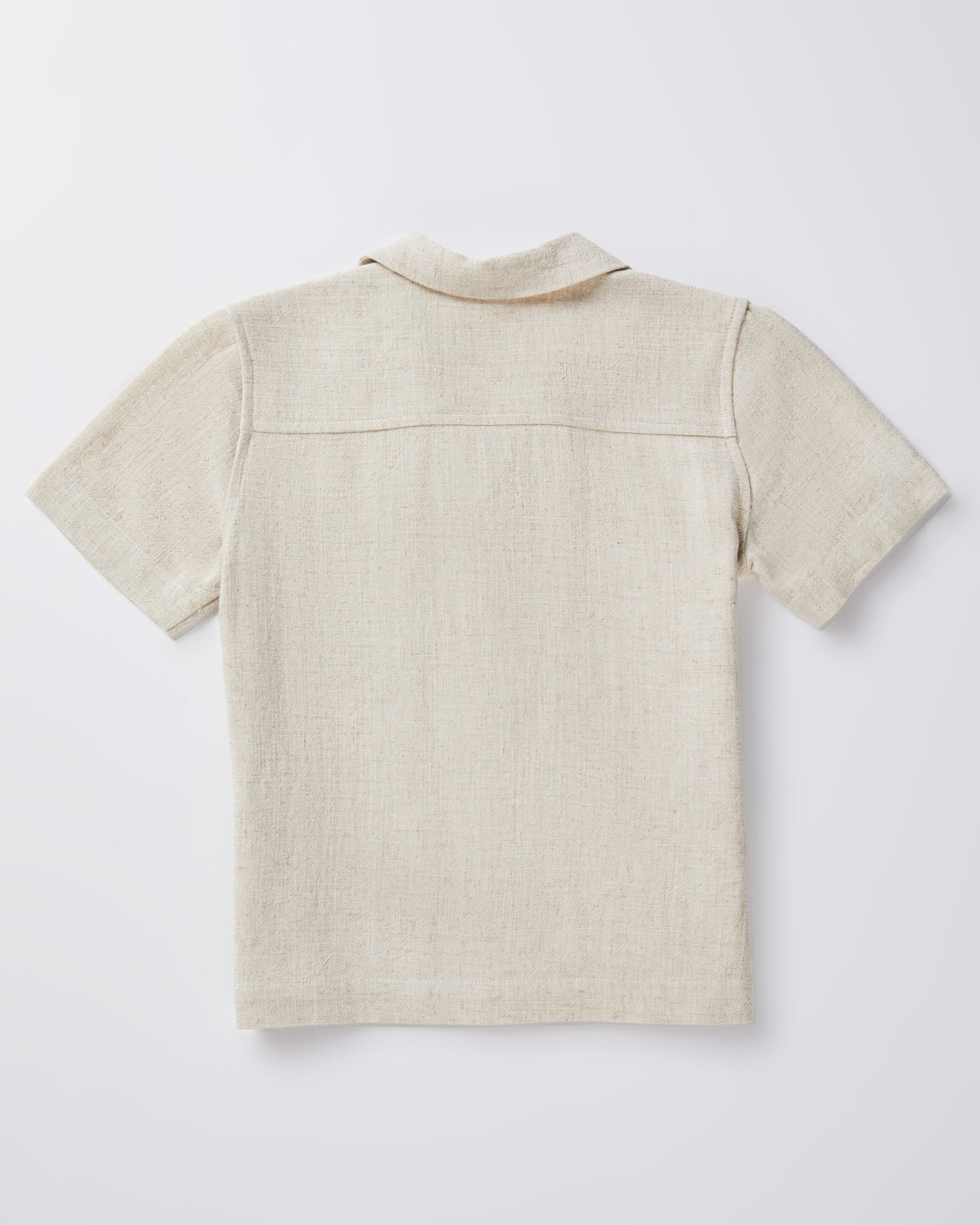 Boys Harrison Linen Short Sleeve Shirt in Natural