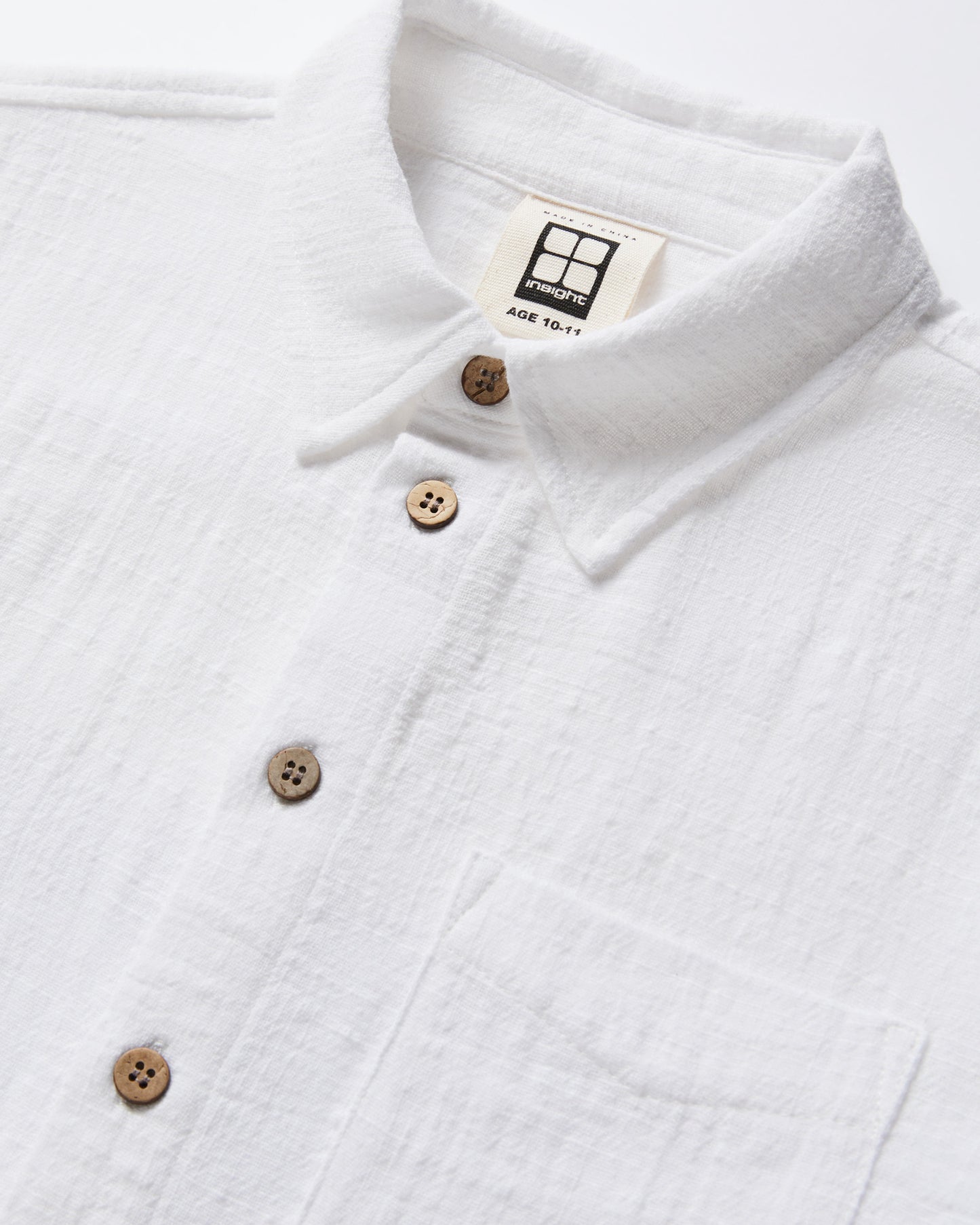 Teen Boys Louie Short Sleeve Shirt in White