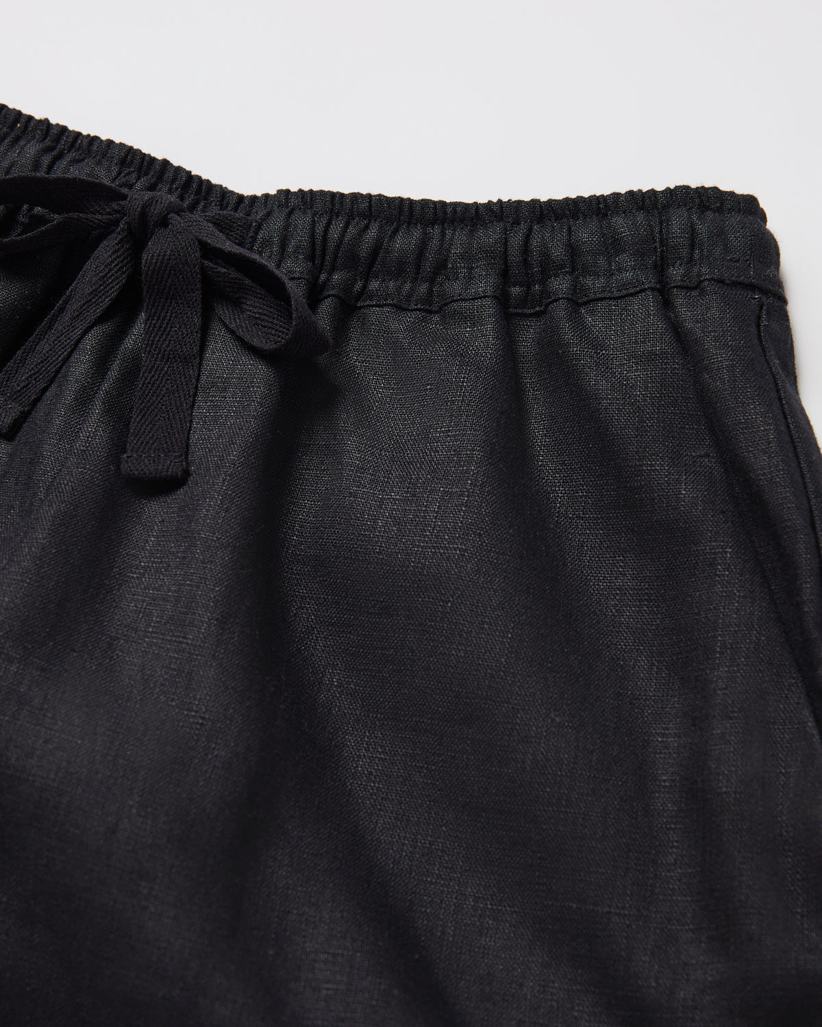 Teen Girls Tide Linen Shorts in Black BLACK