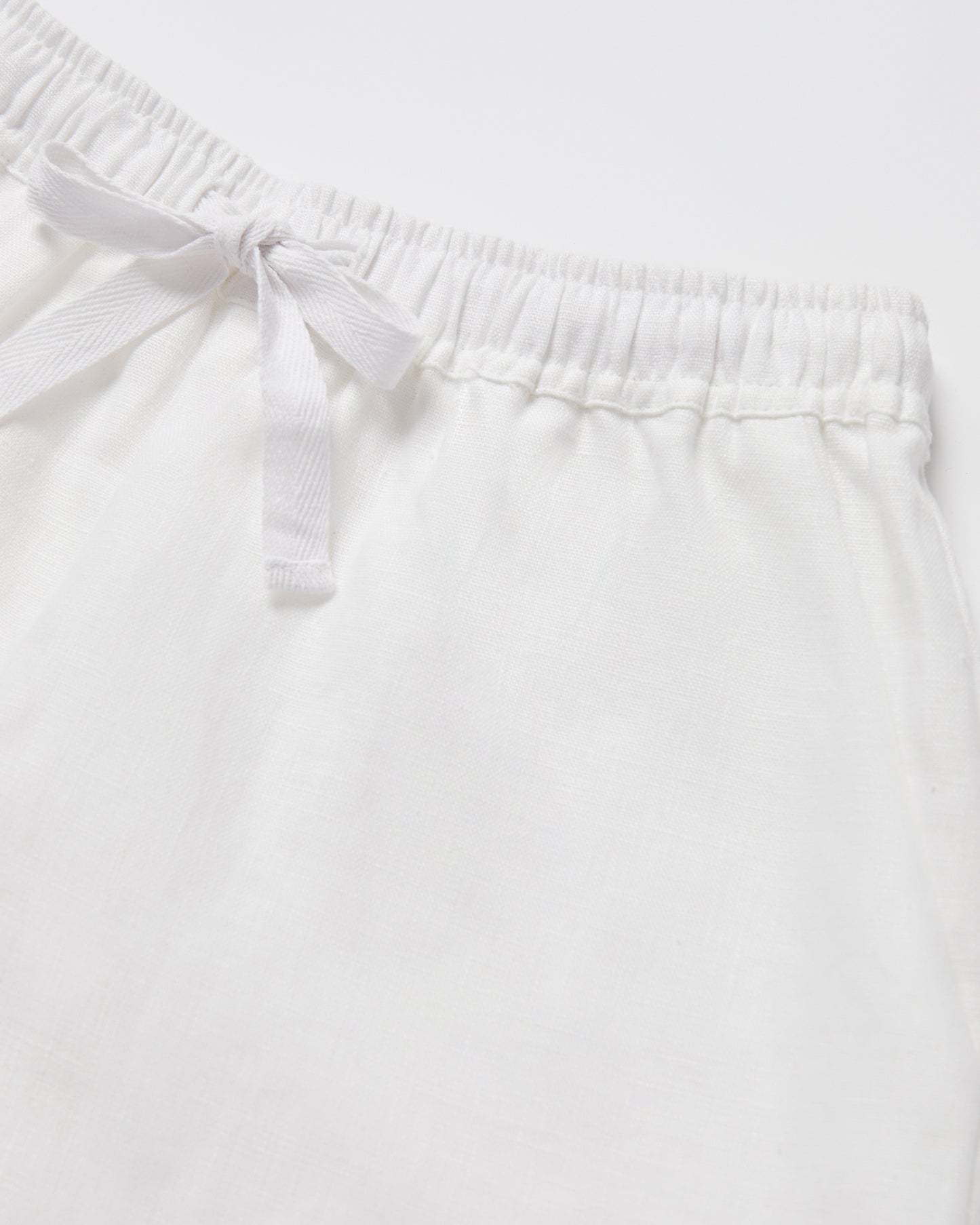 Teen Girls Tide Linen Shorts in White