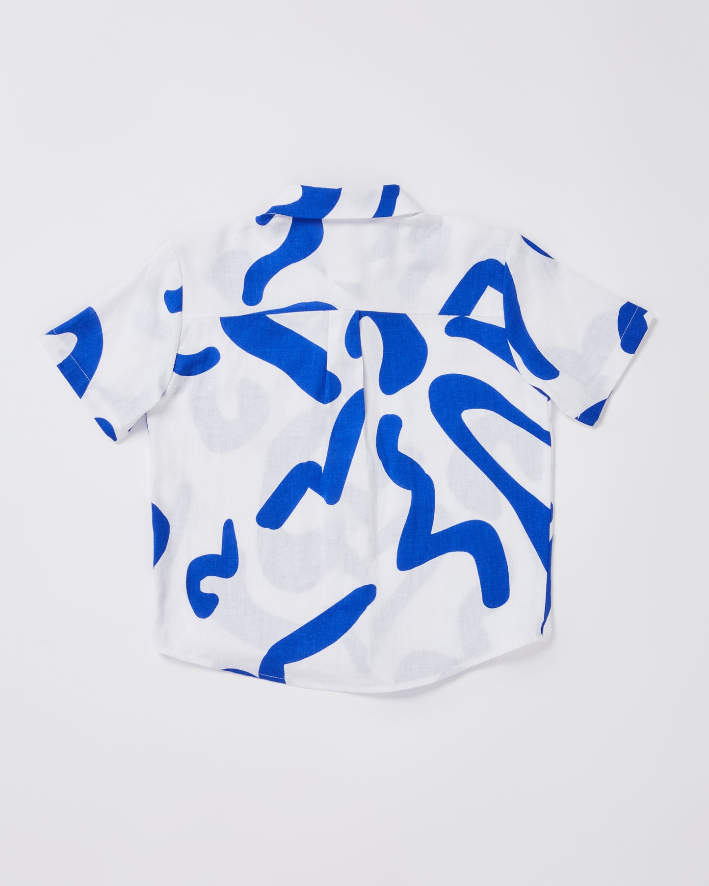 Girls Charlie Swirl Short Sleeve Shirt in Blue