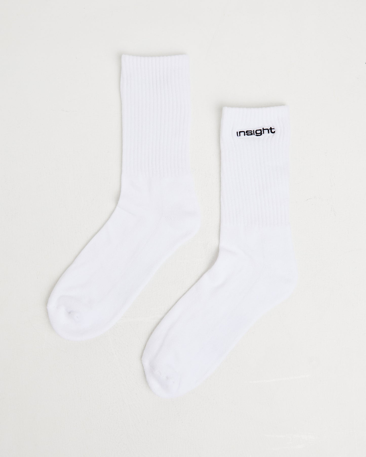 Logo Crew Socks 3 Pack in White