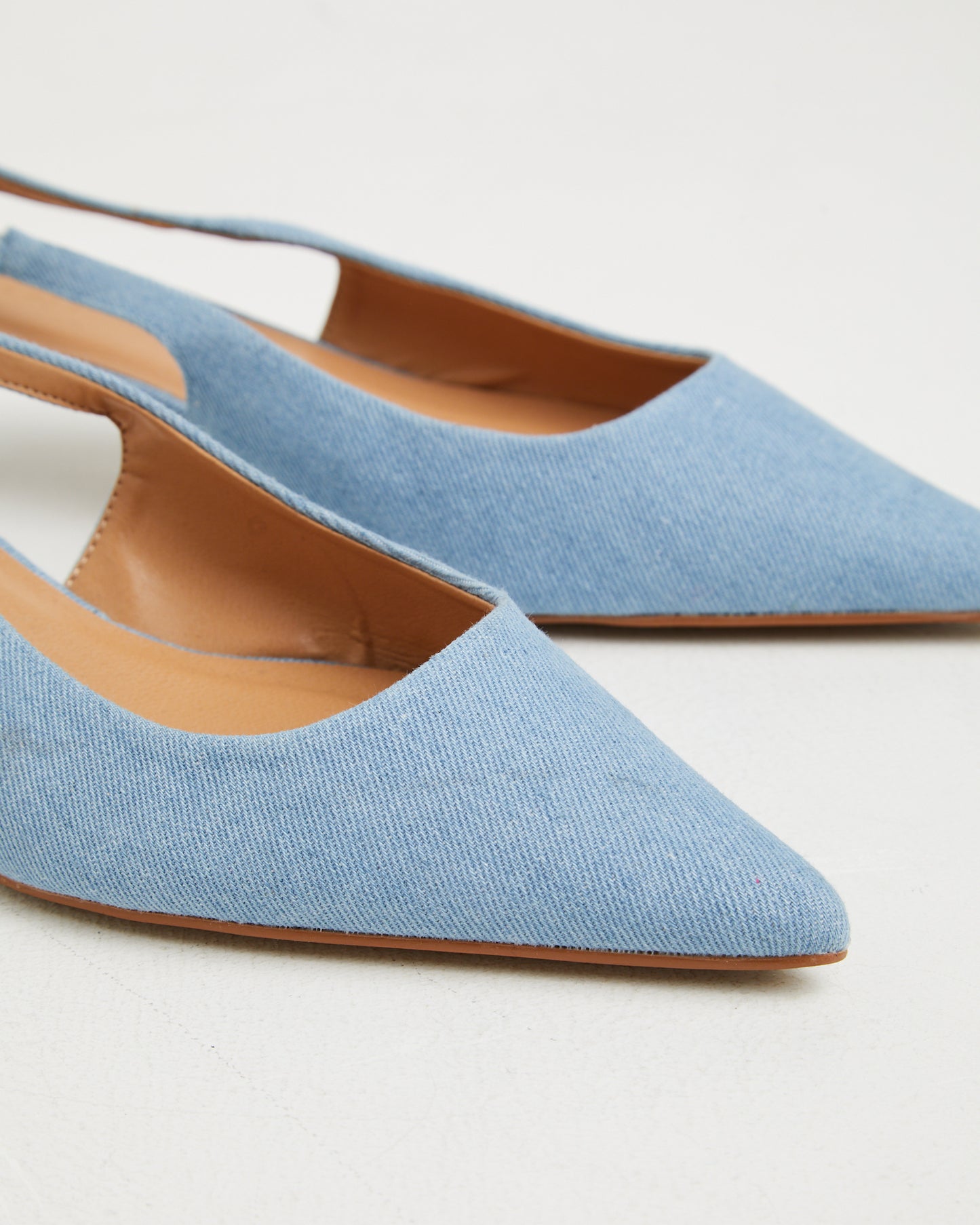 Felina Kitten Heels in Blue Denim