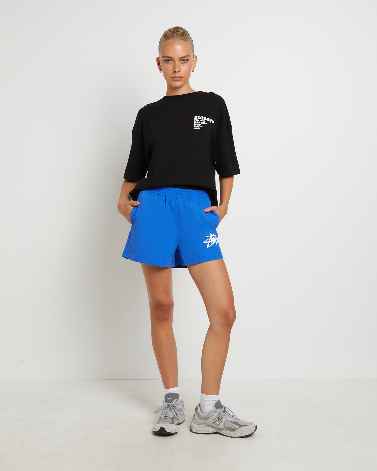 Graffiti Shorts in Ultramarine Blue