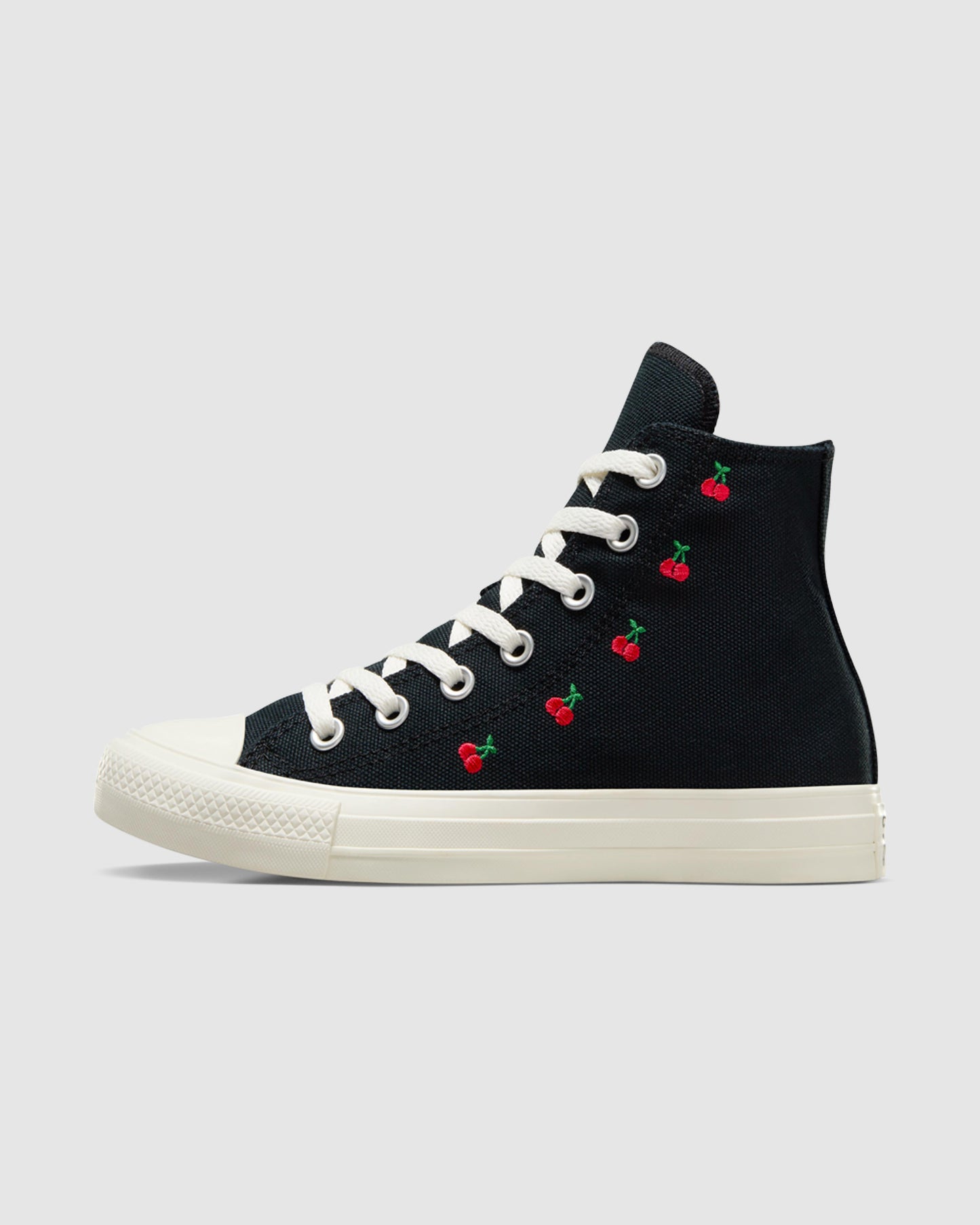 CTAS Hi Top Cherry Canvas Sneakers in Black