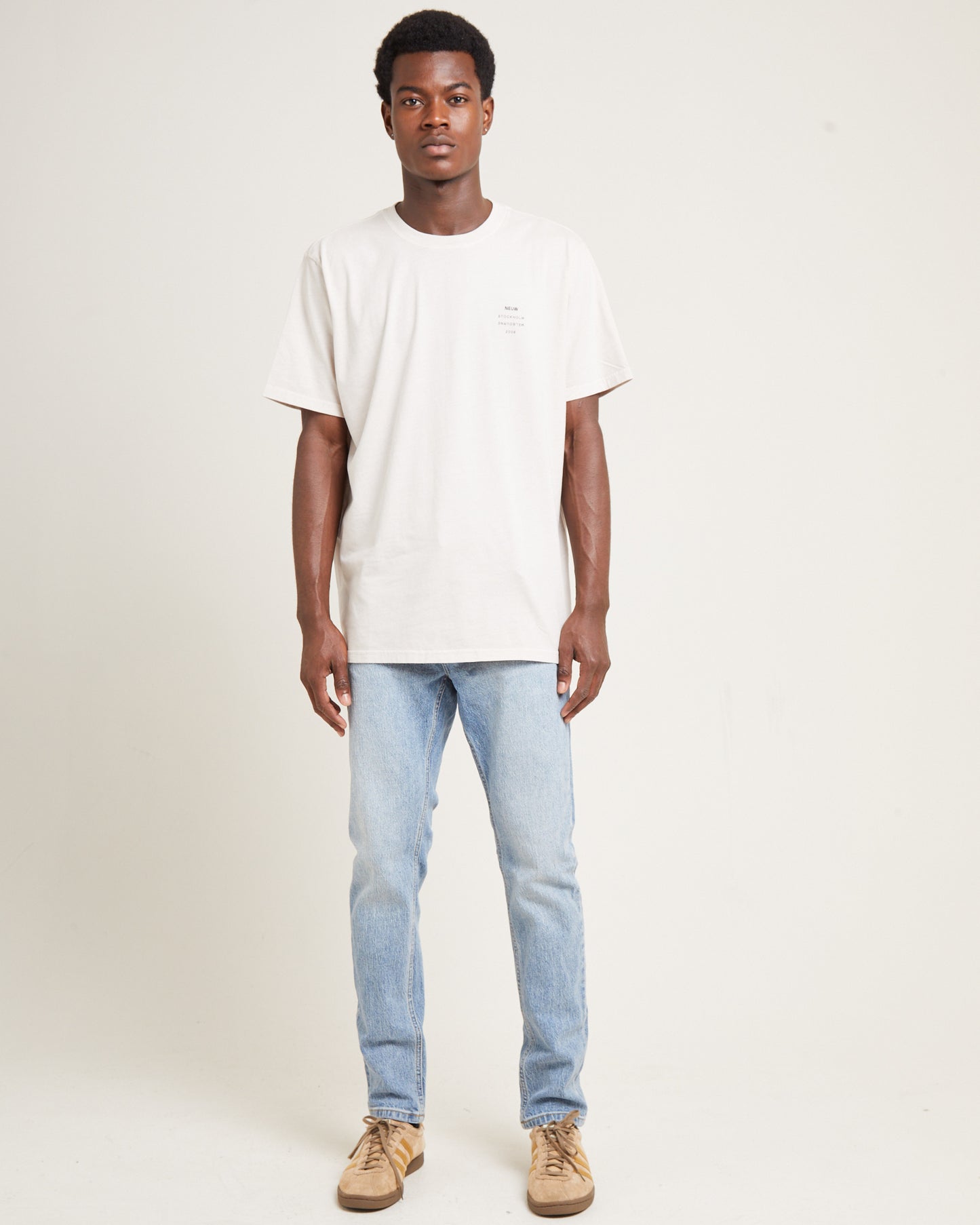 Organic Neuw Band Short Sleeve T-Shirt Washed Stone