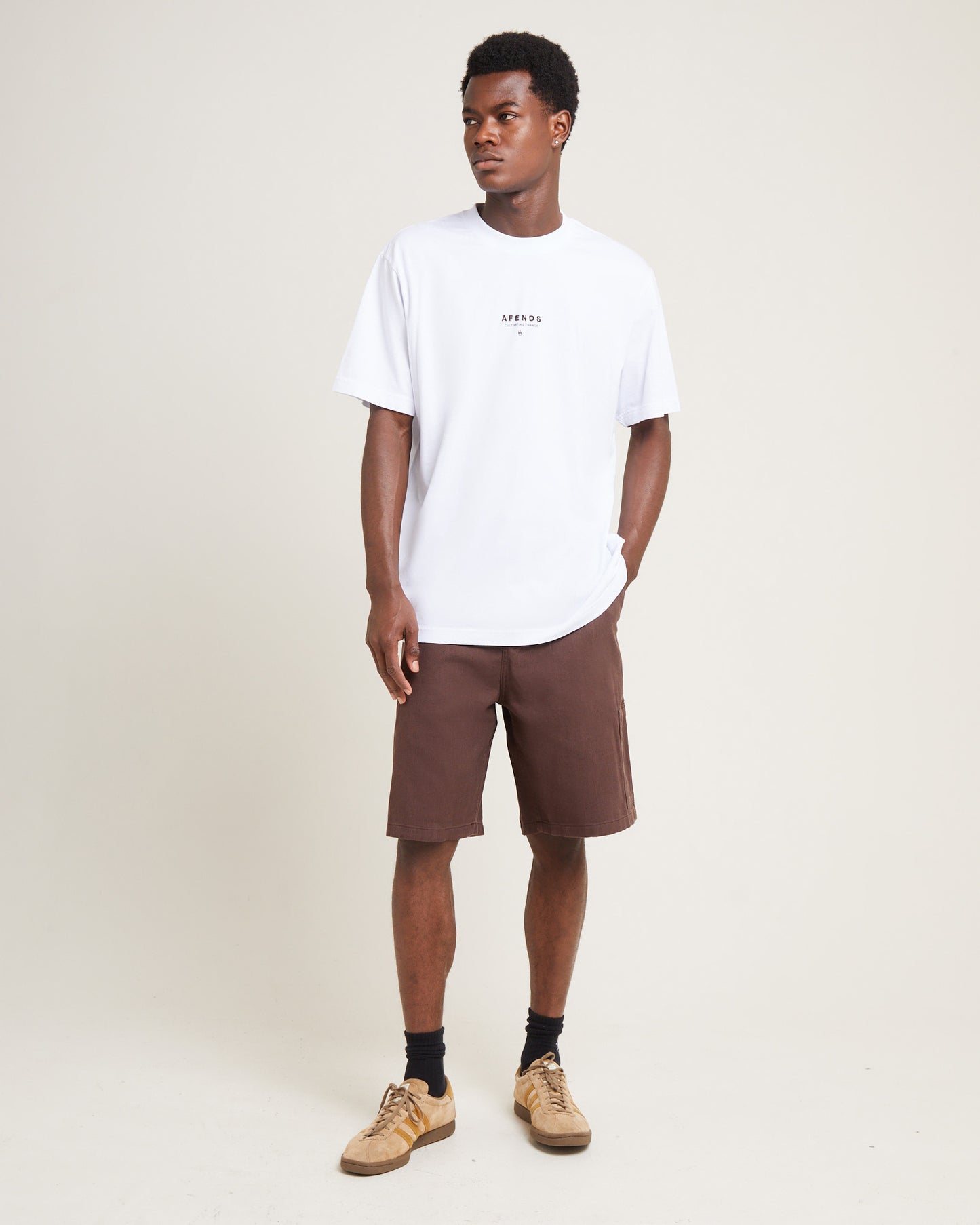 Space Recycled Retro Fit Short Sleeve T-Shirt White